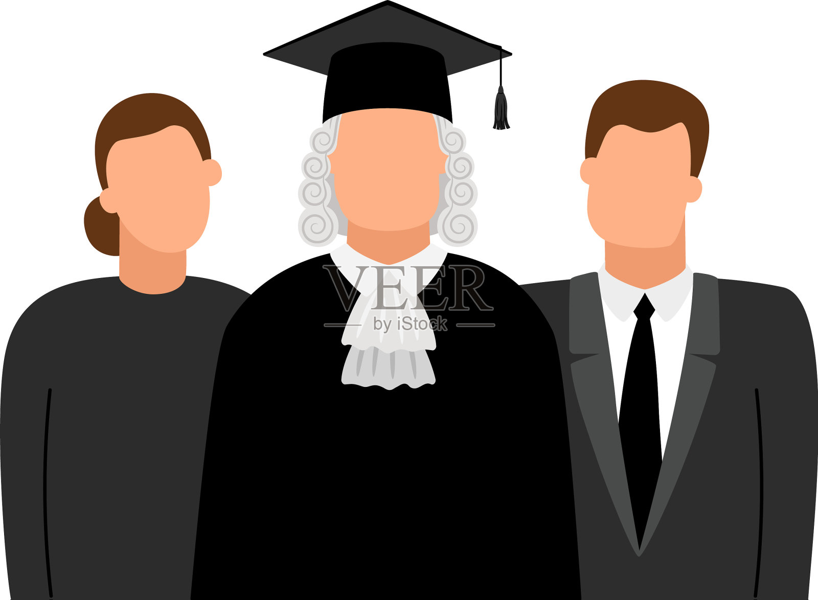 法官、律师和检察官设计元素图片