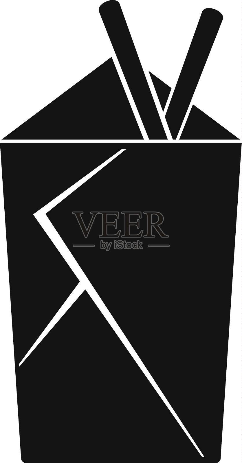 中式餐盒图标简约风格插画图片素材