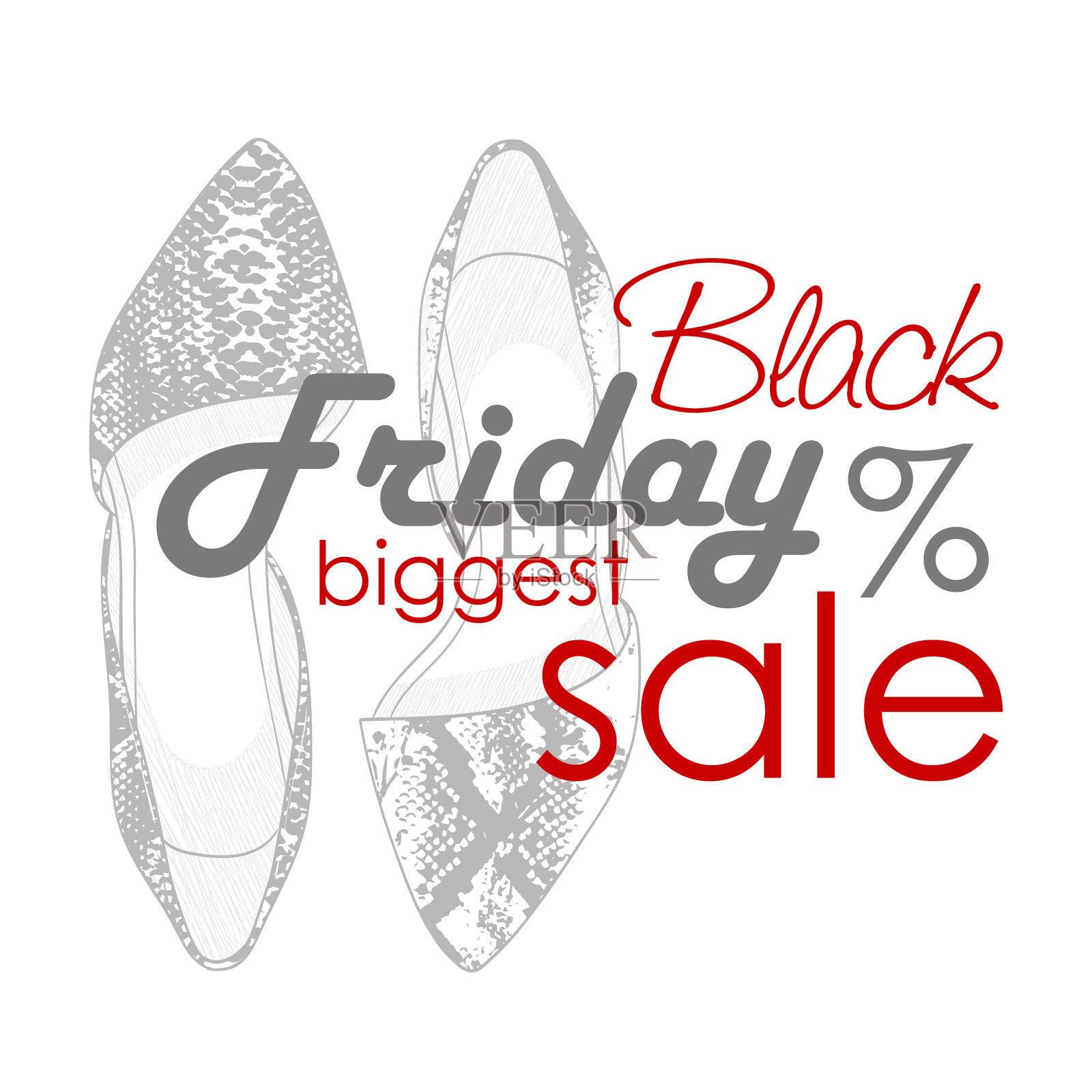 时尚素描女鞋设计元素图片