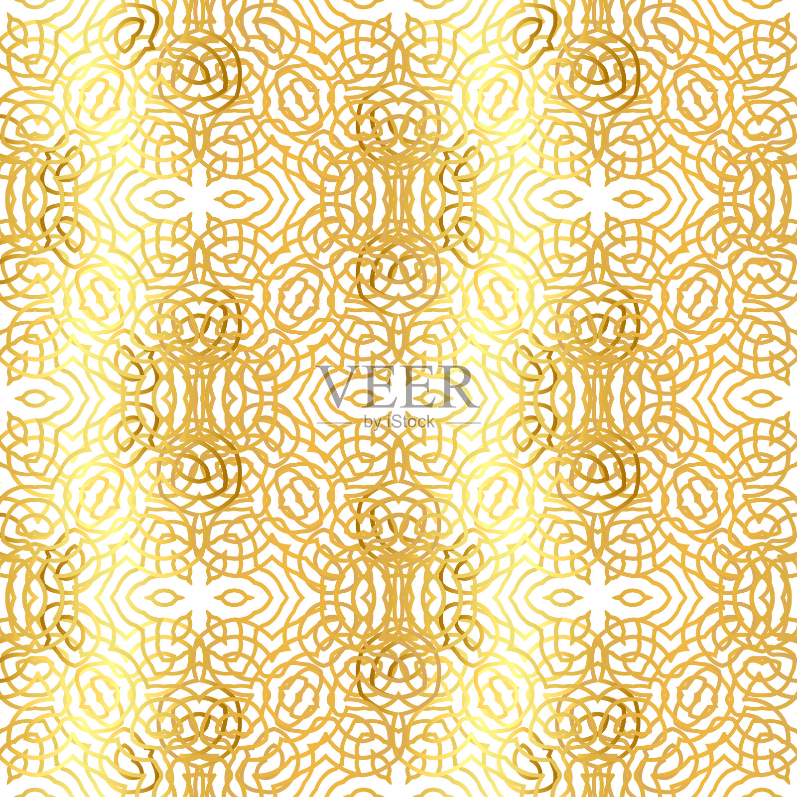 黄金抽象无缝图案插画图片素材