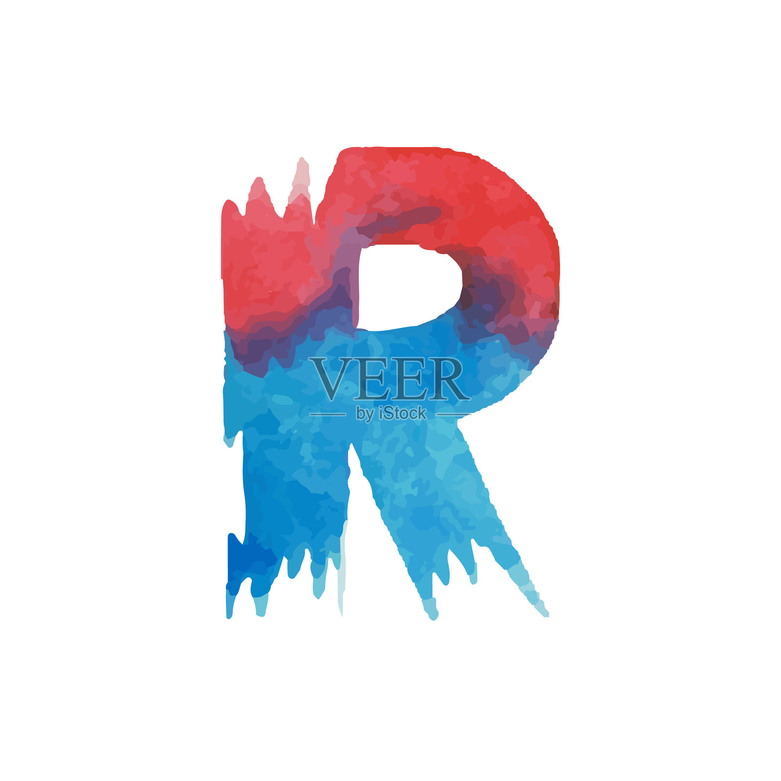 彩色水彩水彩画字体类型设计元素图片