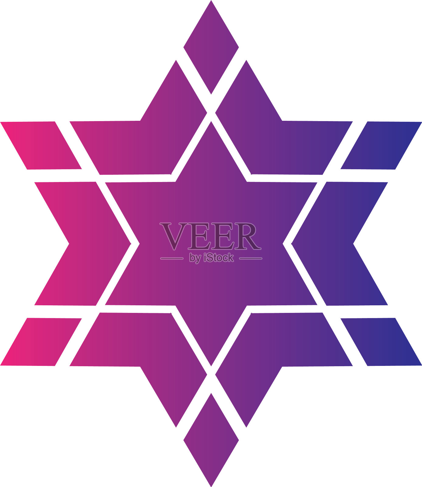 抽象标志星形符号六边形标志设计元素图片