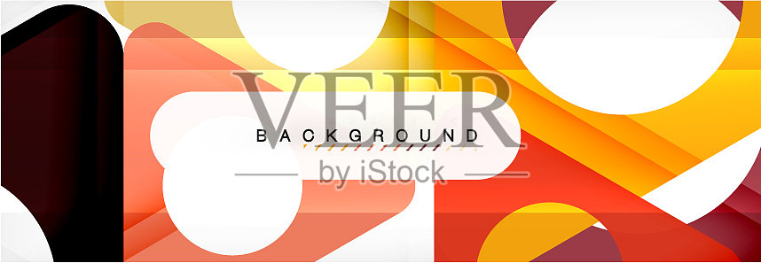 几何背景圆和三角形形状插画图片素材