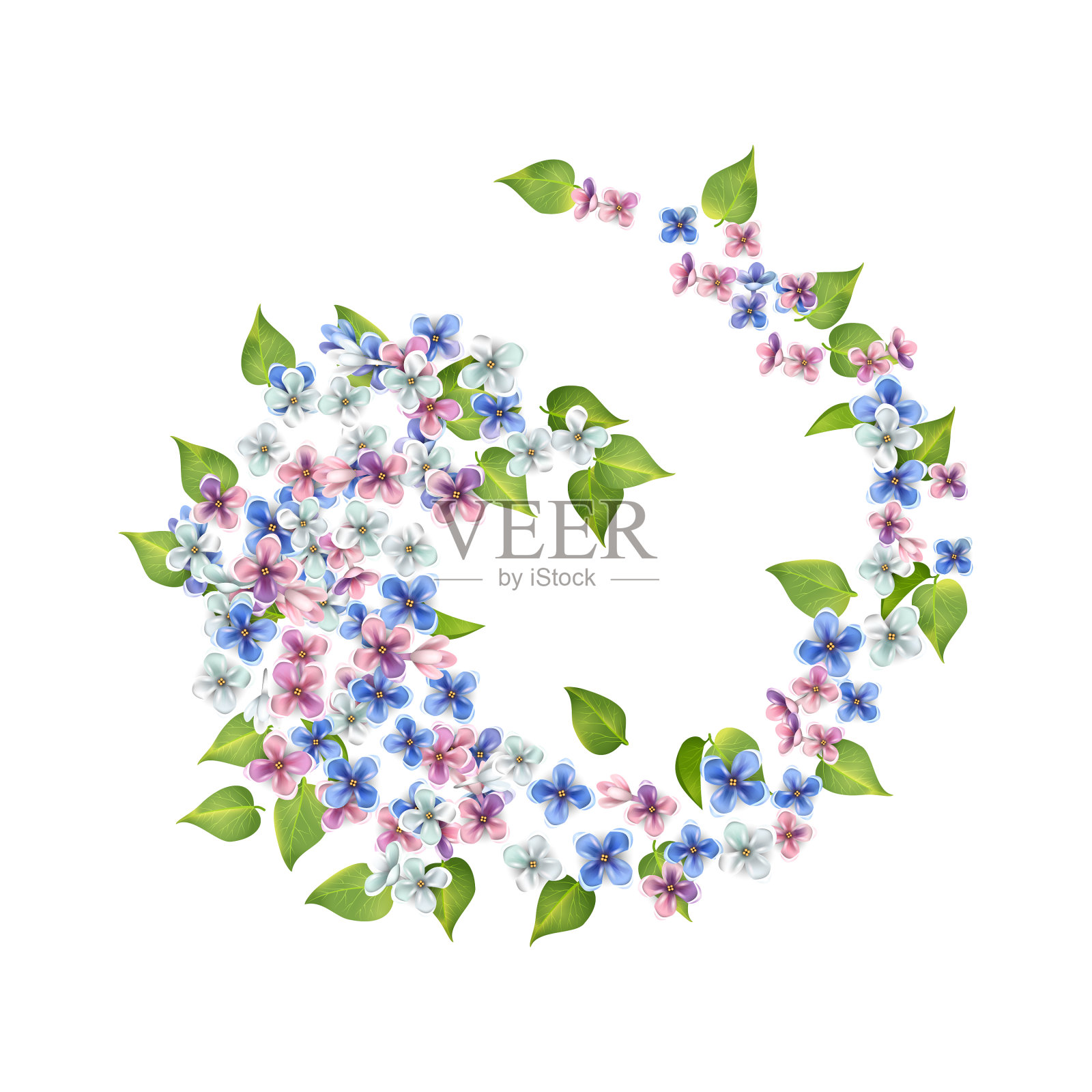 摘要飞行花插画图片素材