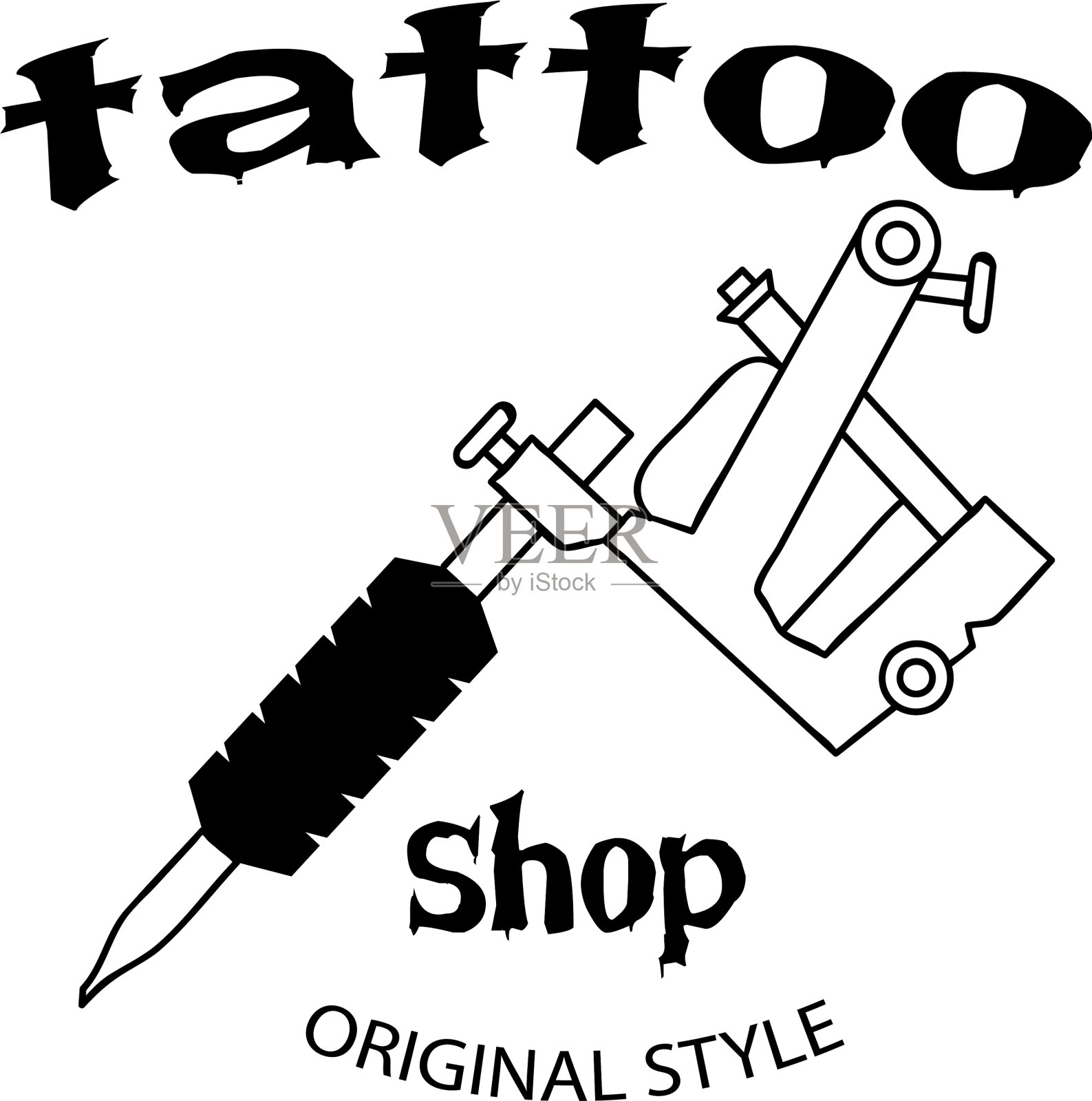 纹身店纹身机背景图片设计元素图片