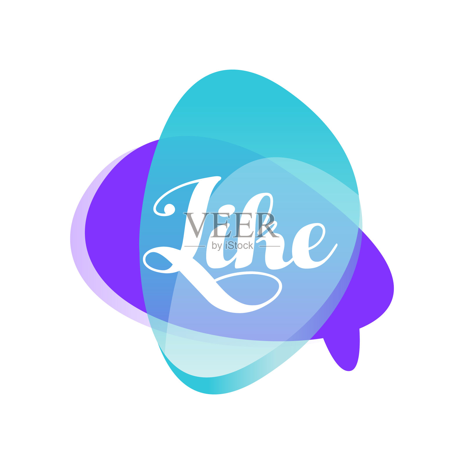 透明的语音气泡云与文字一样设计元素图片