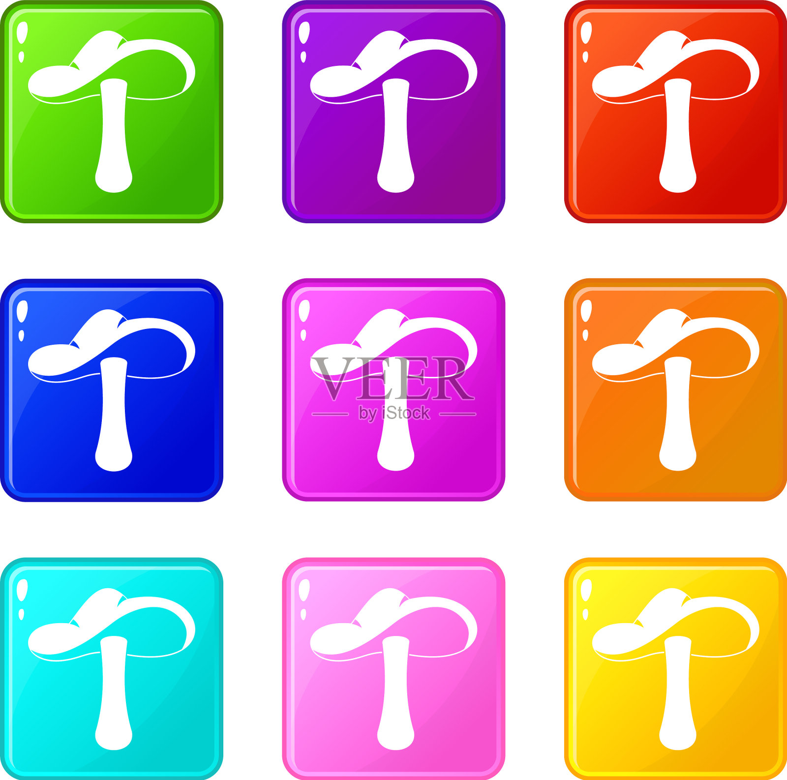 秋季蘑菇图标9集图标素材