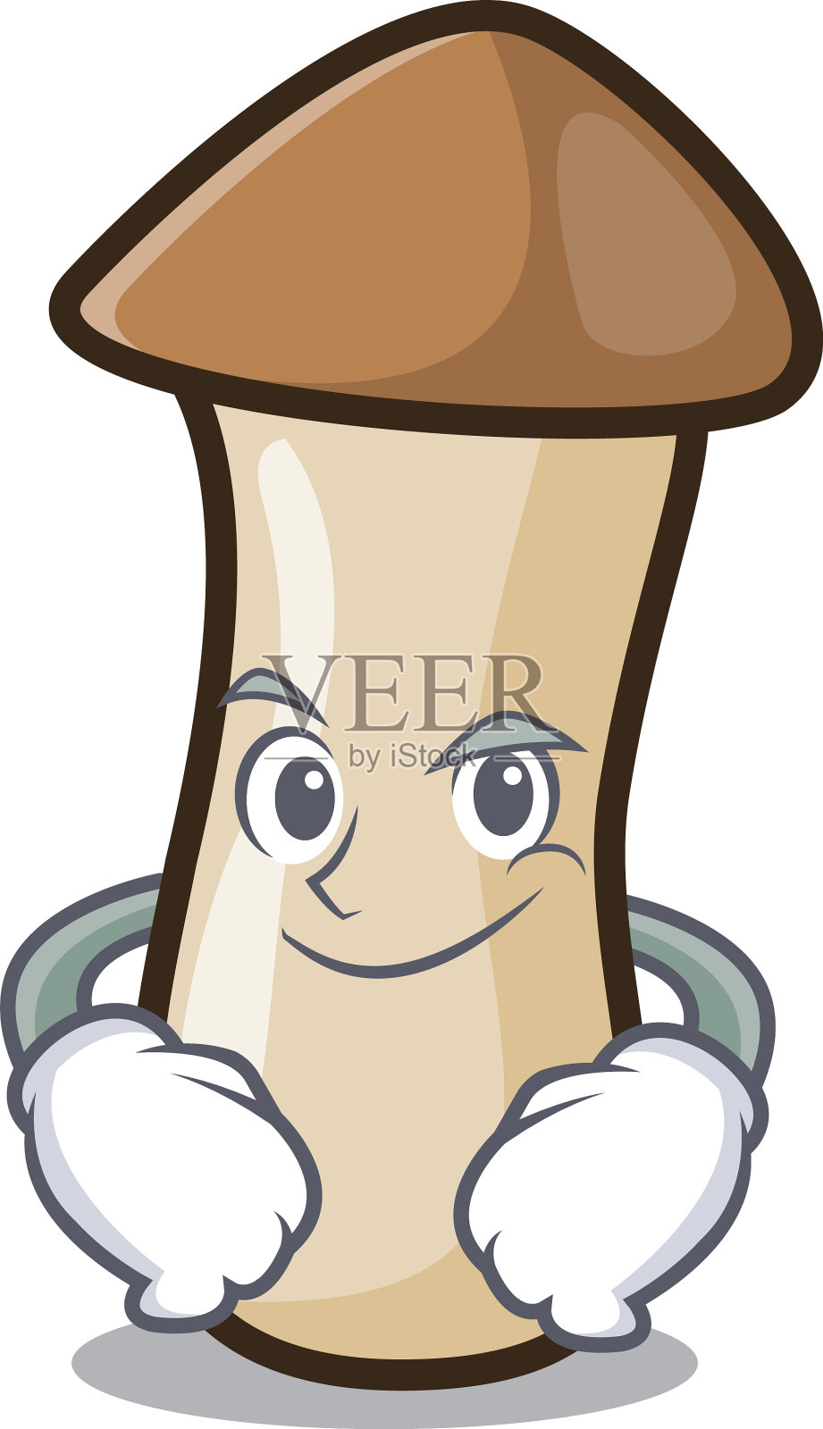 傻笑杏鲍菇性状设计元素图片