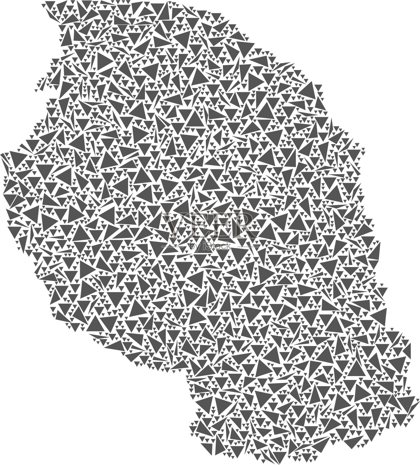 坦桑尼亚三角形地图插画图片素材