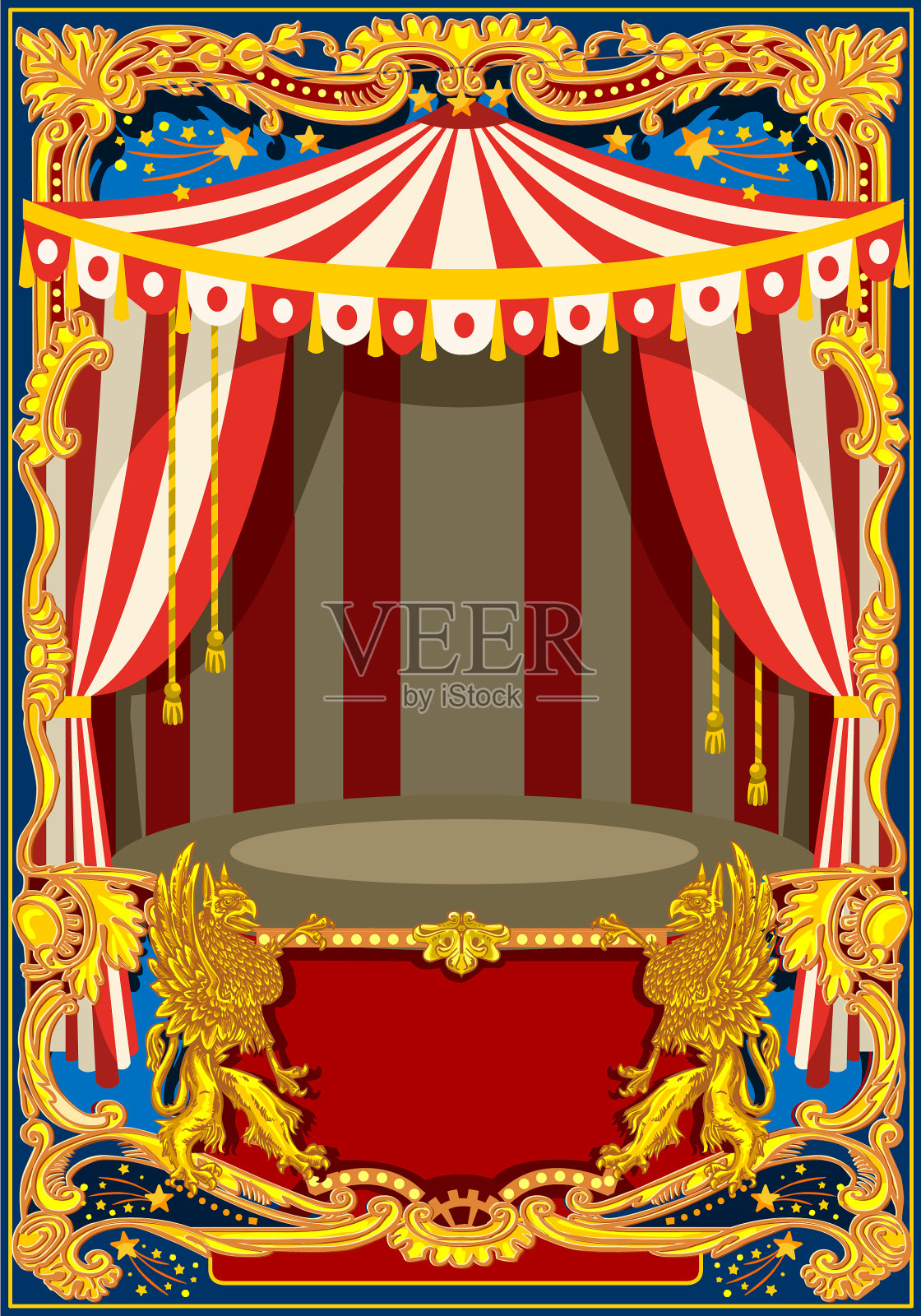 狂欢节海报框架插画图片素材