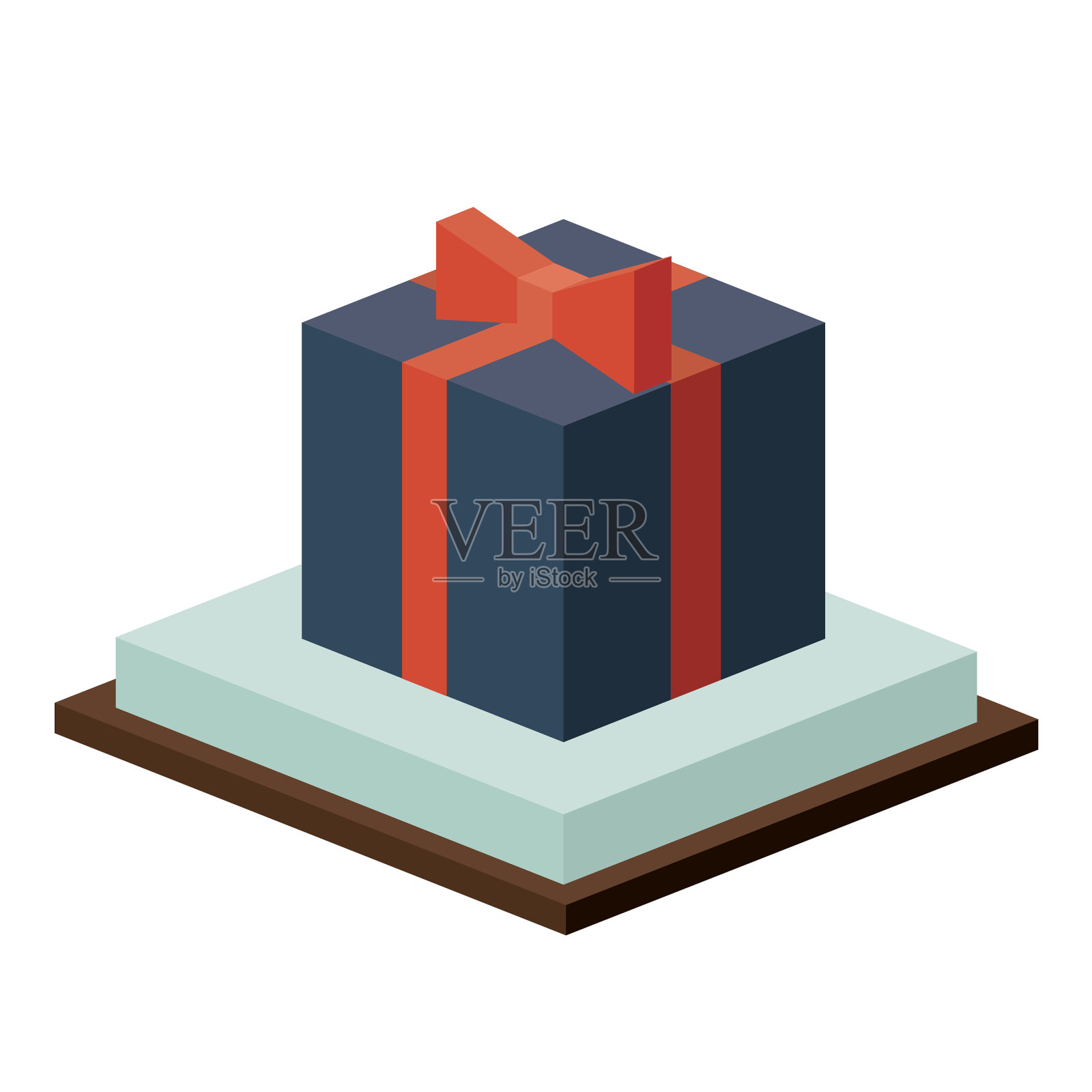 等距圣诞礼物设计插画图片素材