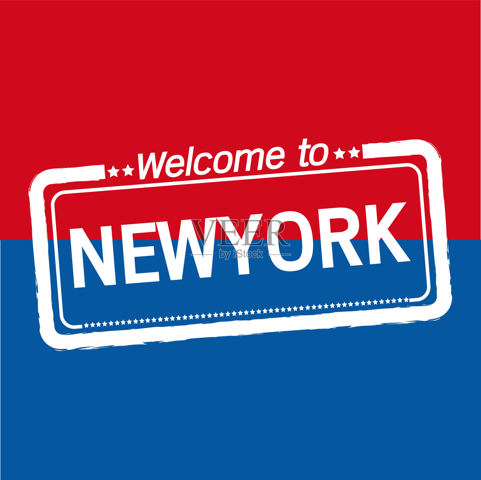 欢迎来到纽约州设计插画图片素材