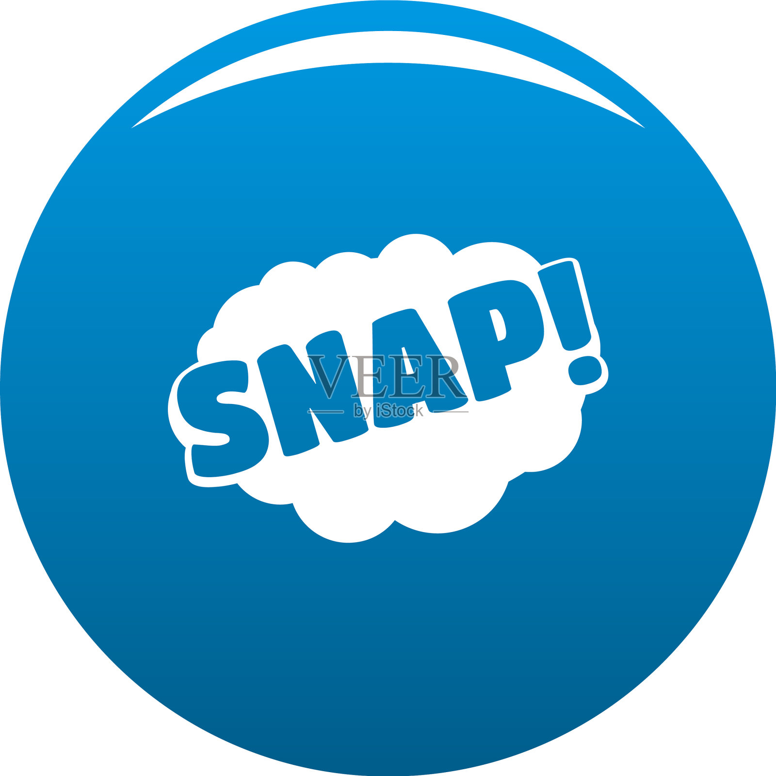漫画boom snap图标蓝色设计元素图片