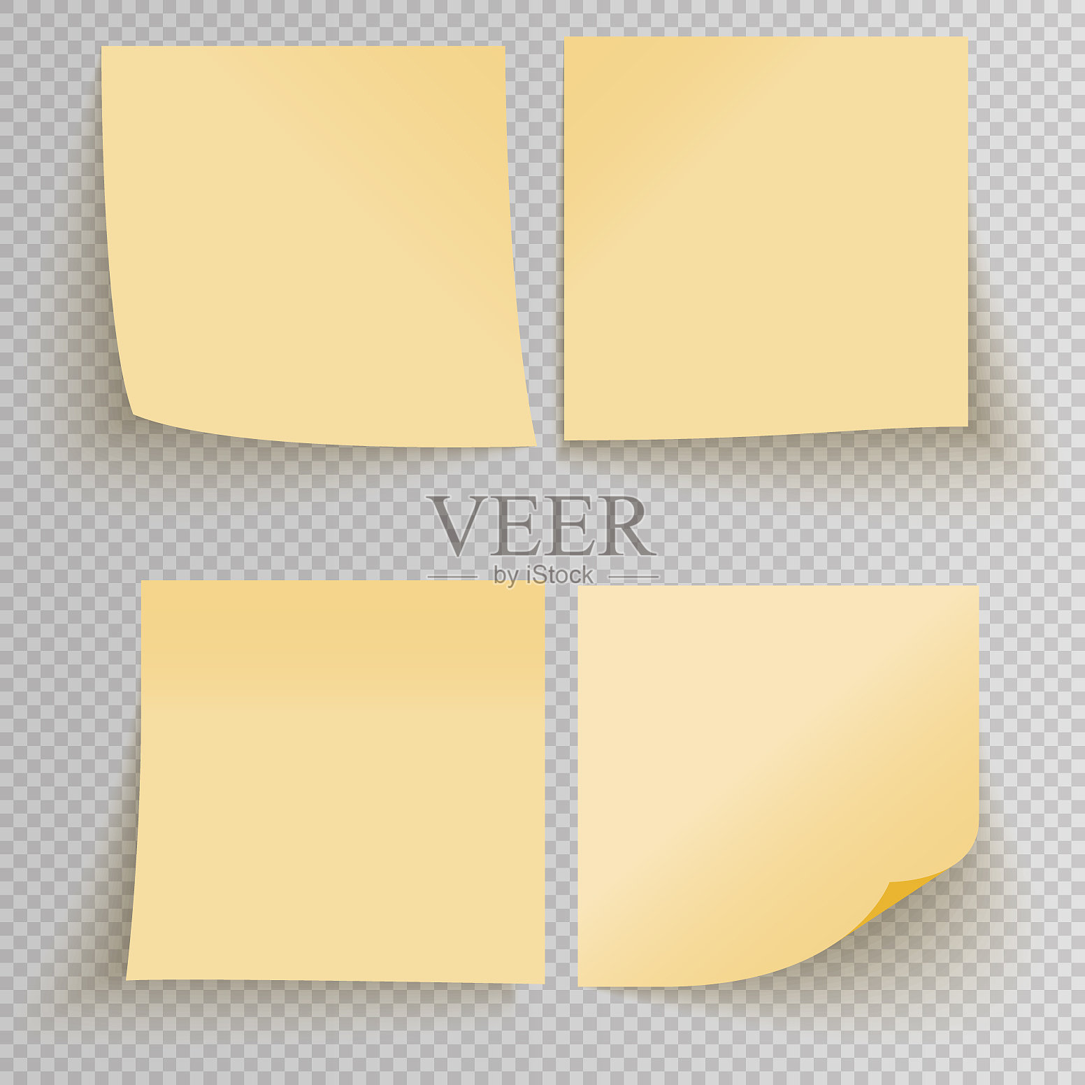 办公室的贴纸插画图片素材