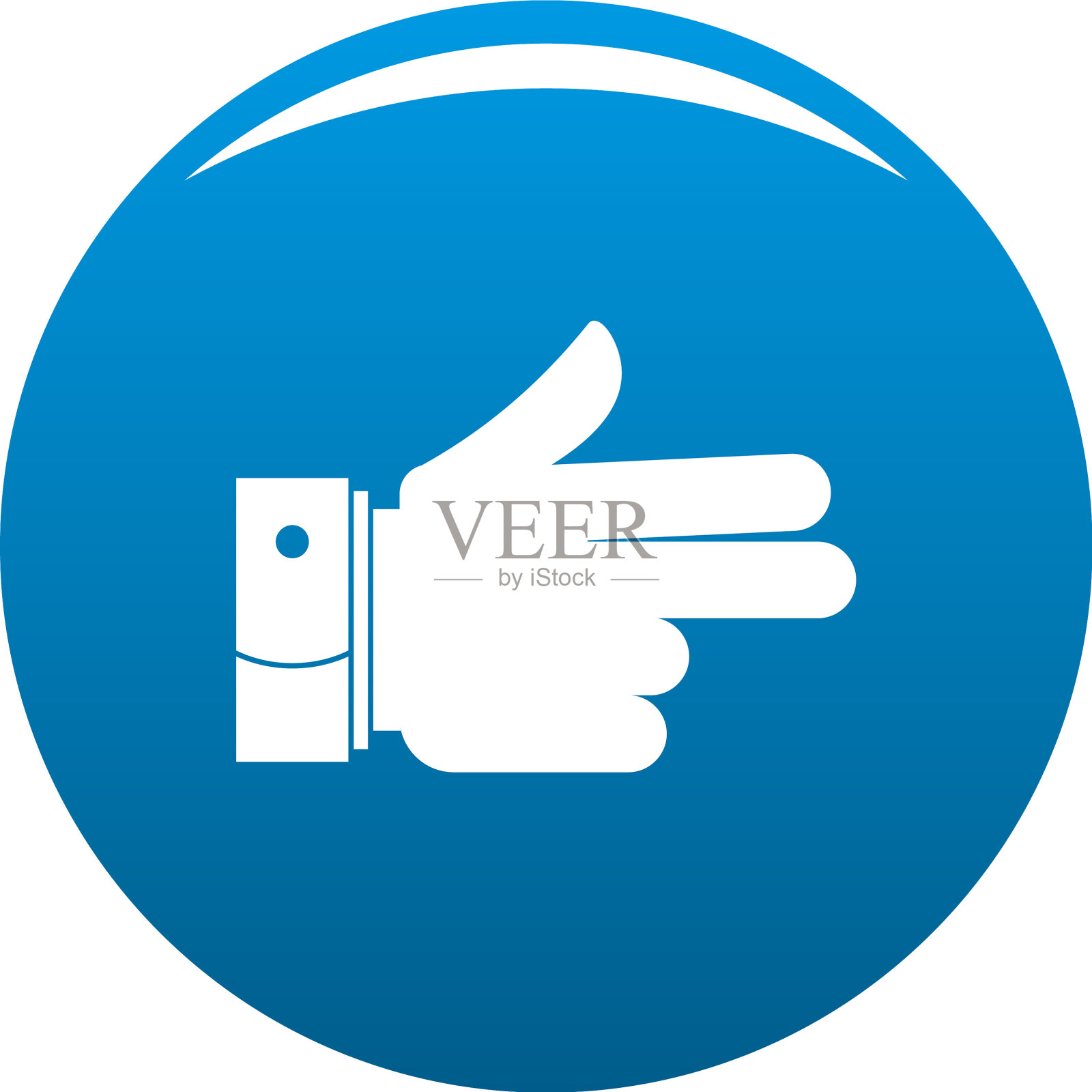 手向前图标蓝色图标素材