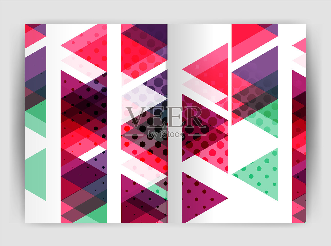 三角业务年报封面印刷设计模板素材