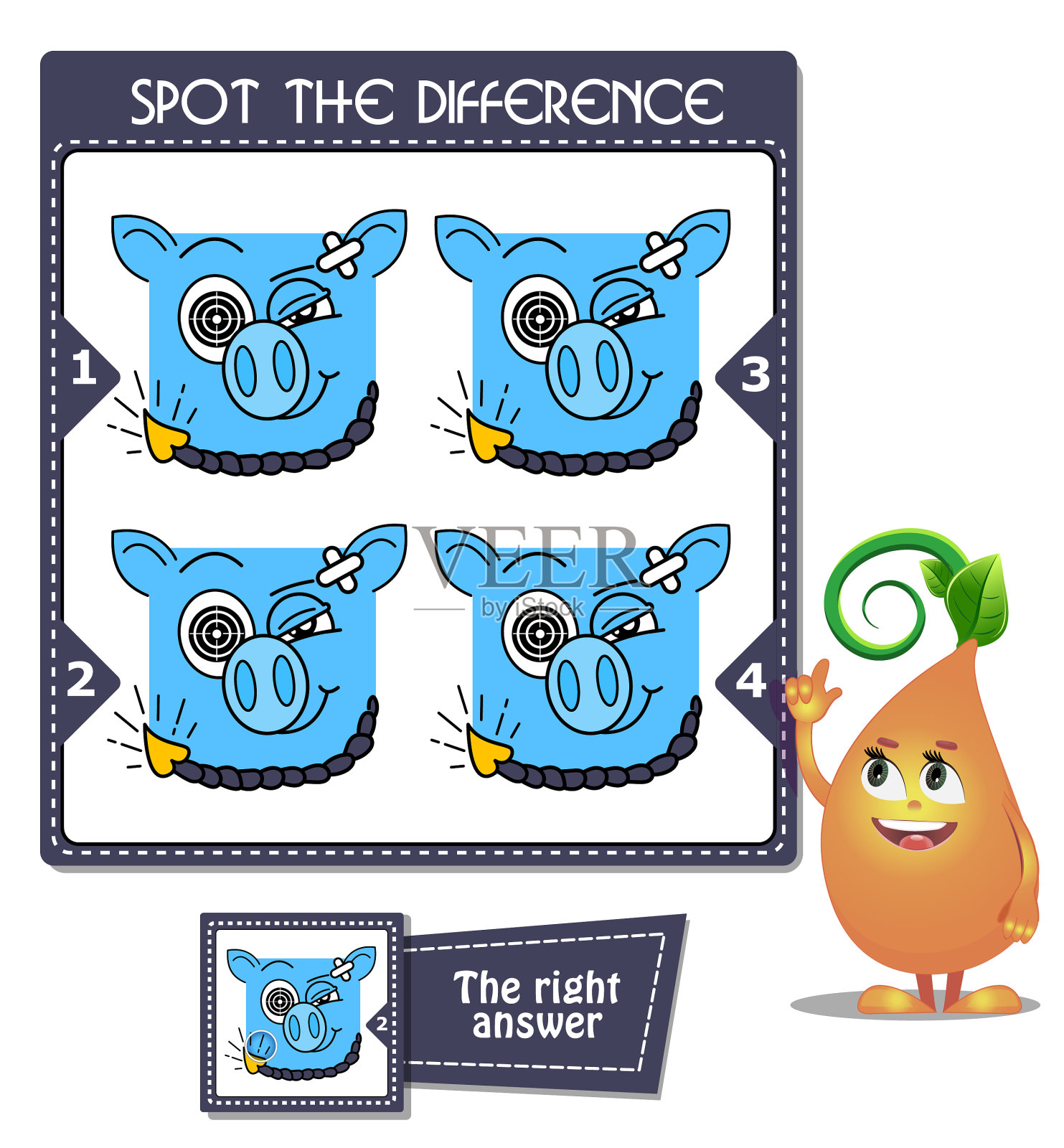 天蝎座:发现不同点插画图片素材