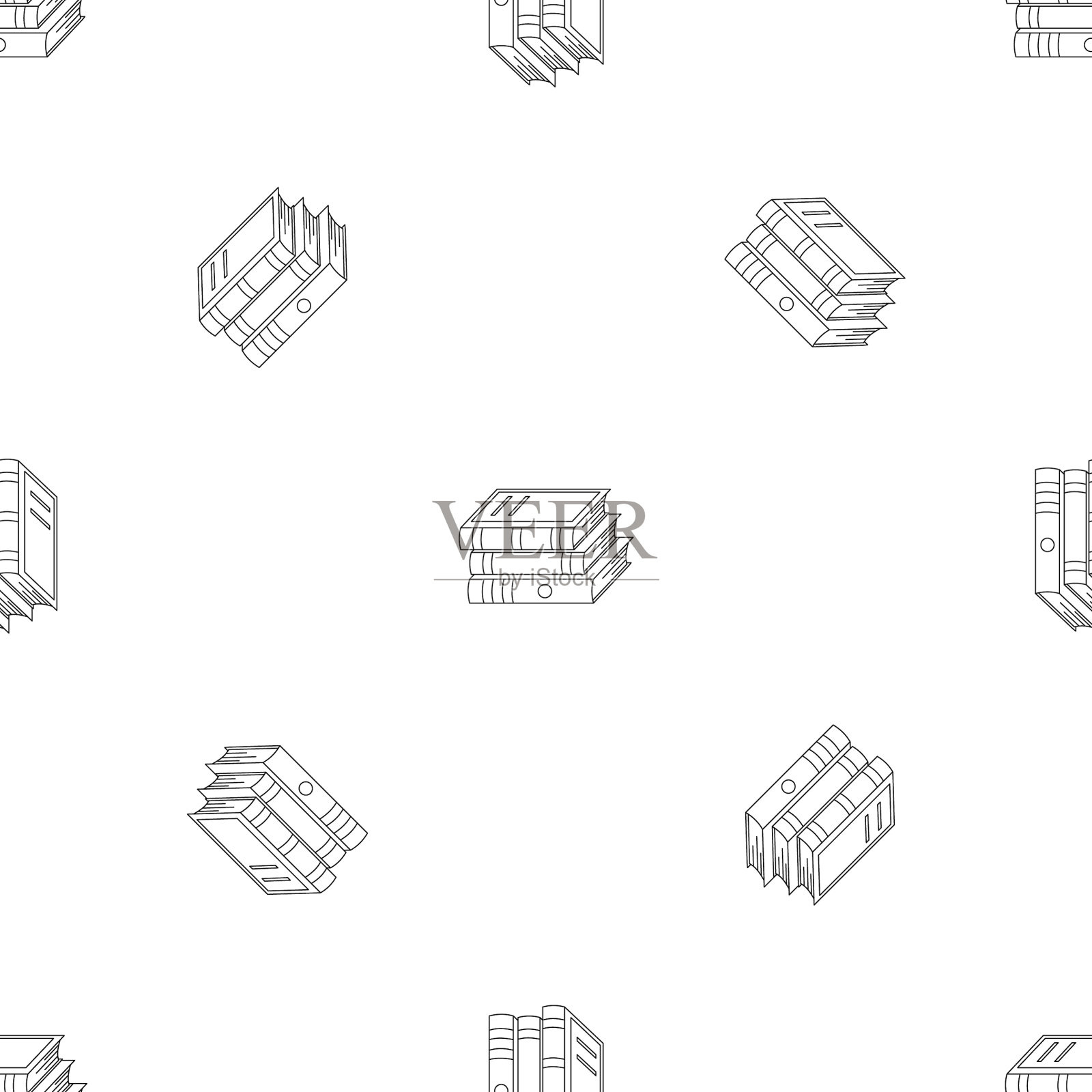 堆书图案无缝插画图片素材