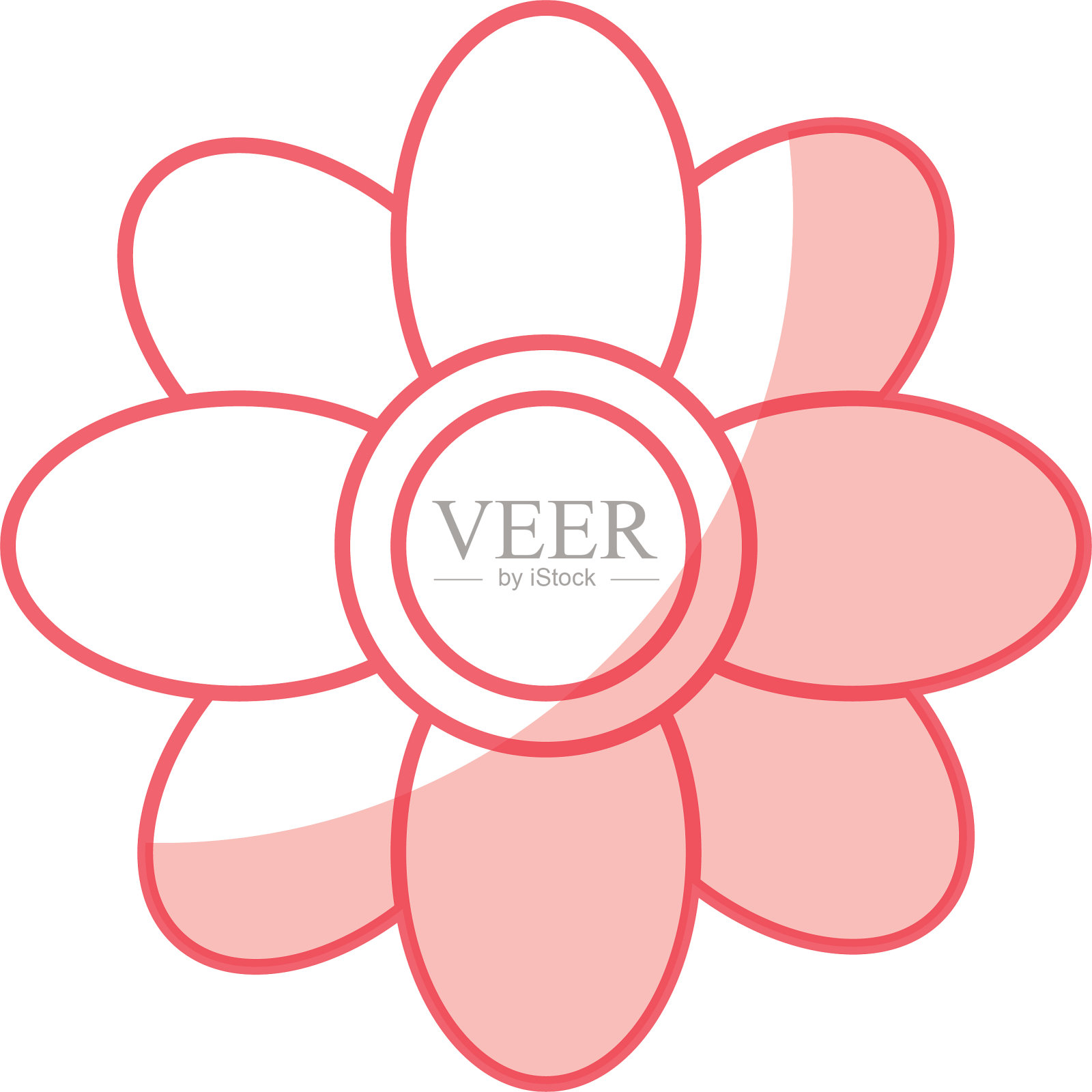 可爱的花朵孤立图标设计元素图片