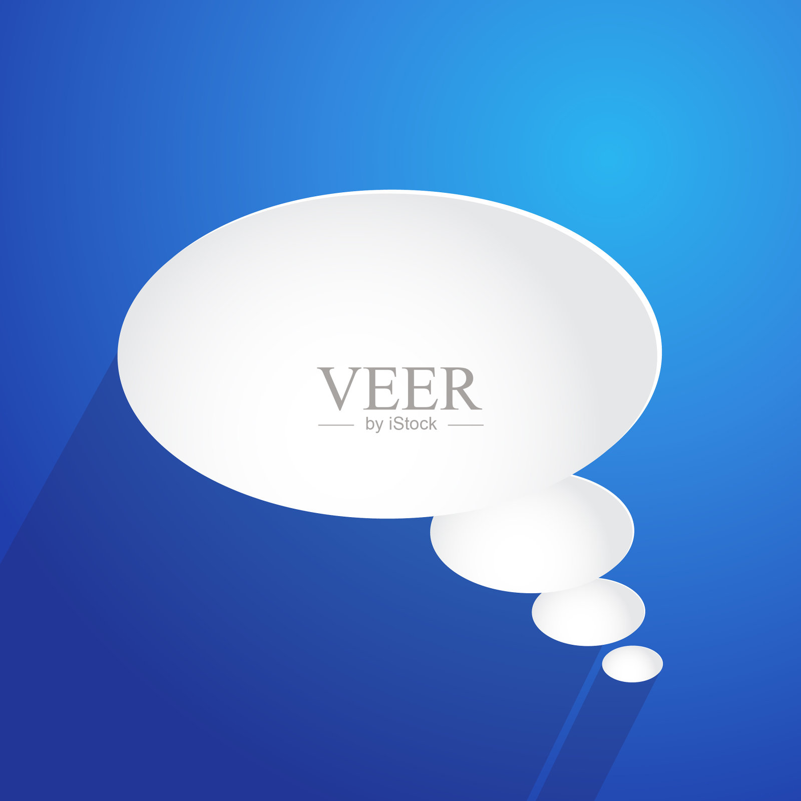 云泡沫图标上的蓝色背景股票插画图片素材