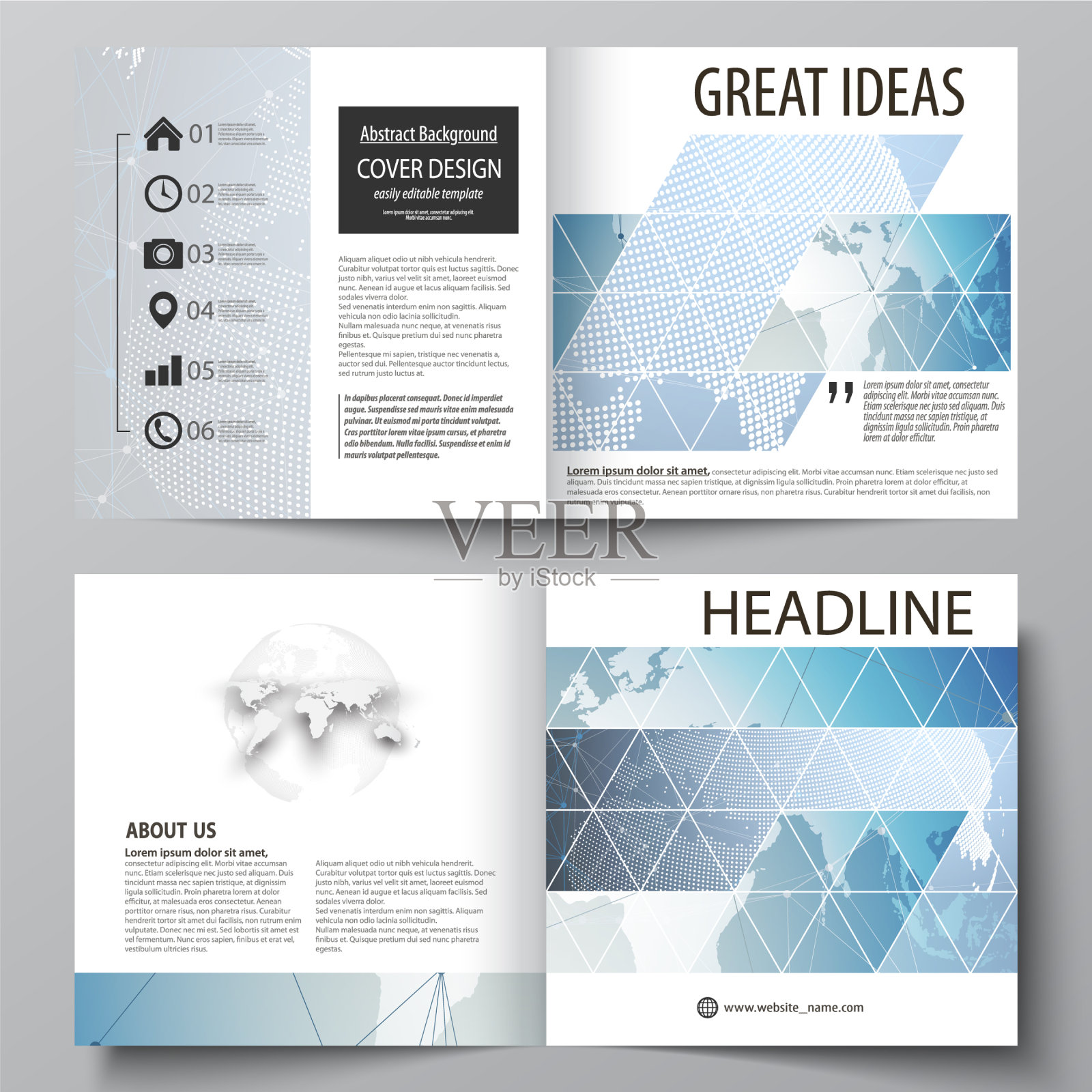 的可编辑布局的设计模板素材