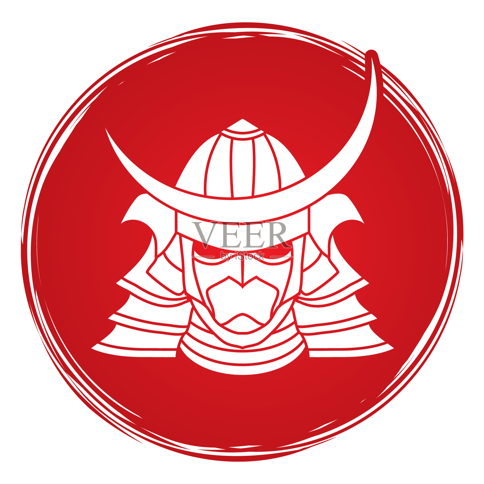 武士面具，武士头盔，头部武器设计元素图片