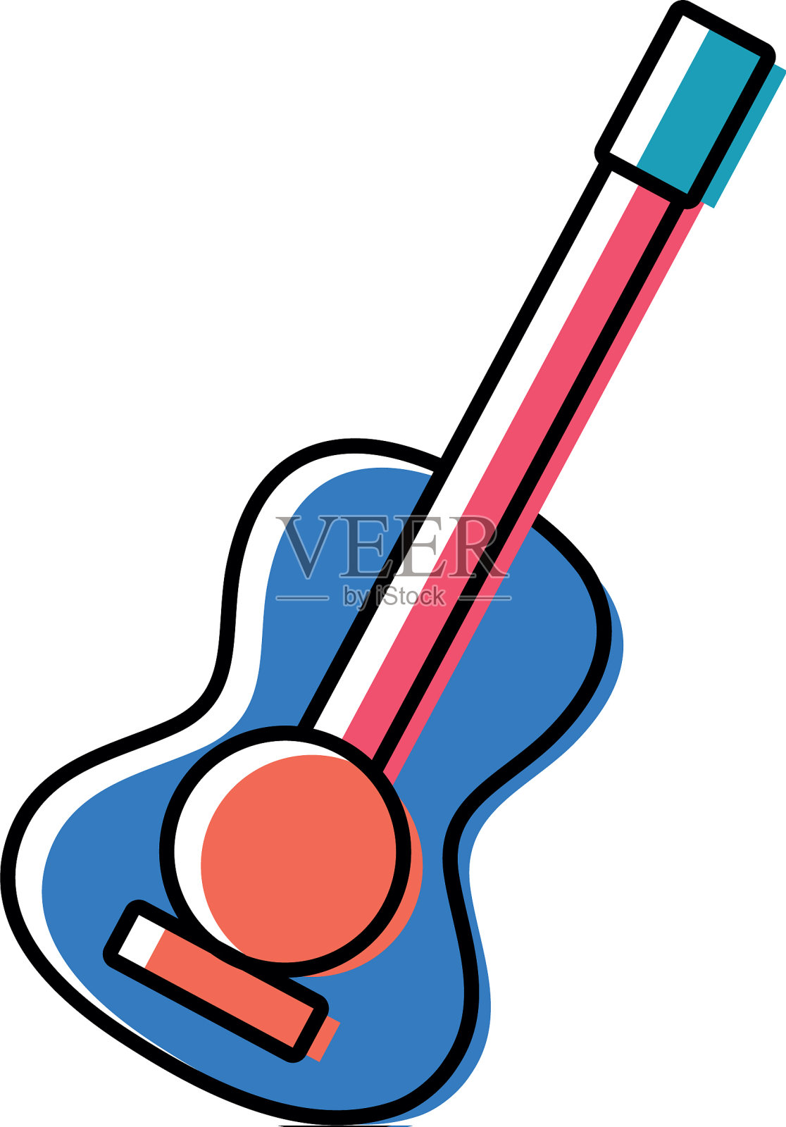 吉他原声乐器，音乐播放器设计元素图片