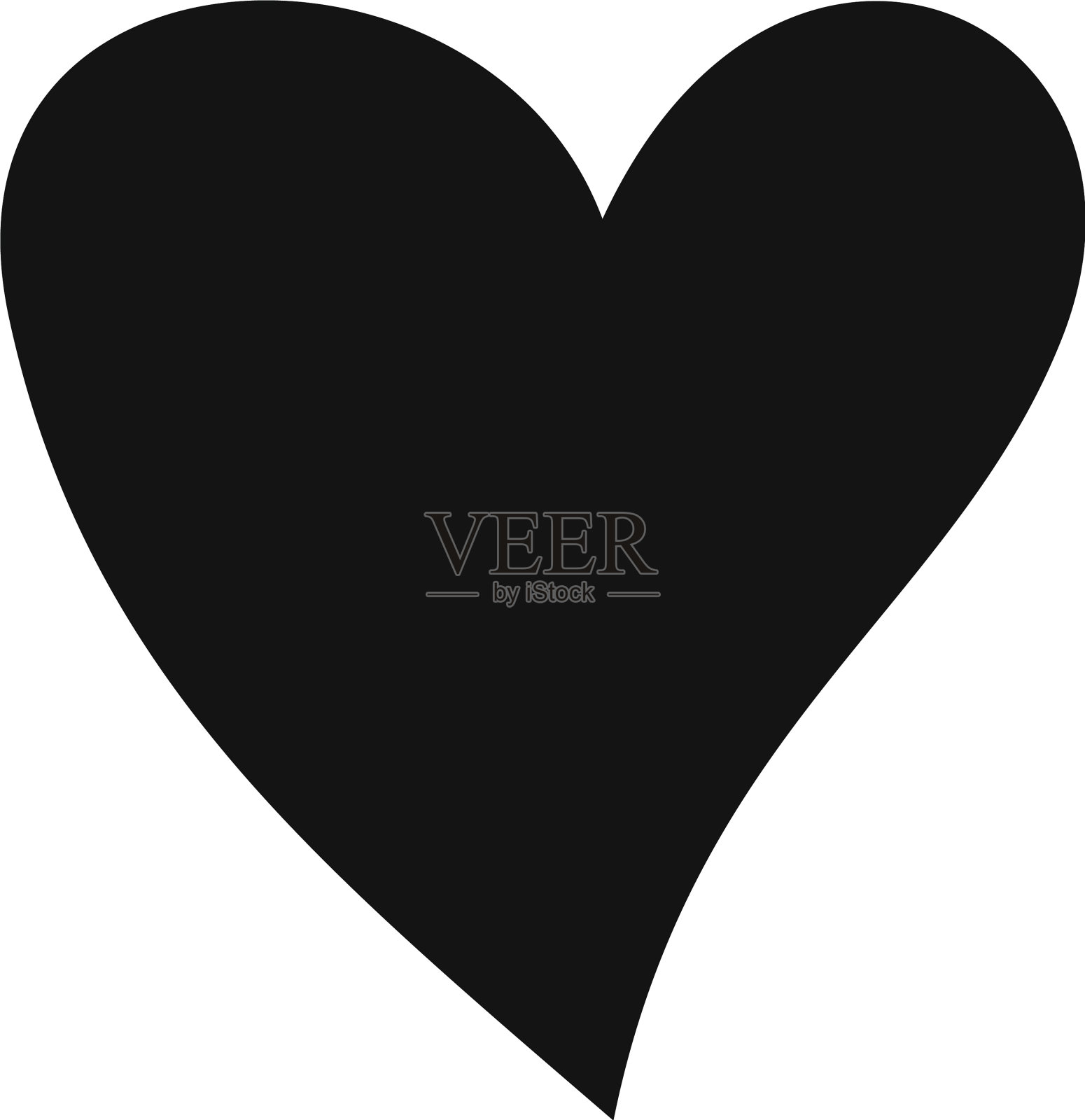 残忍的心图标简单的风格设计元素图片