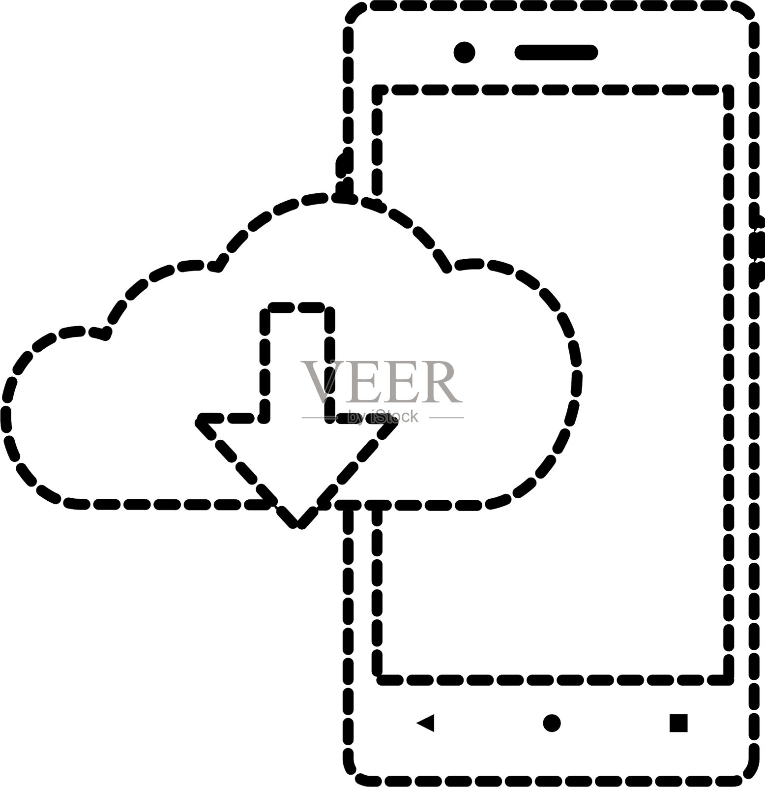 孤立的智能手机设计设计元素图片