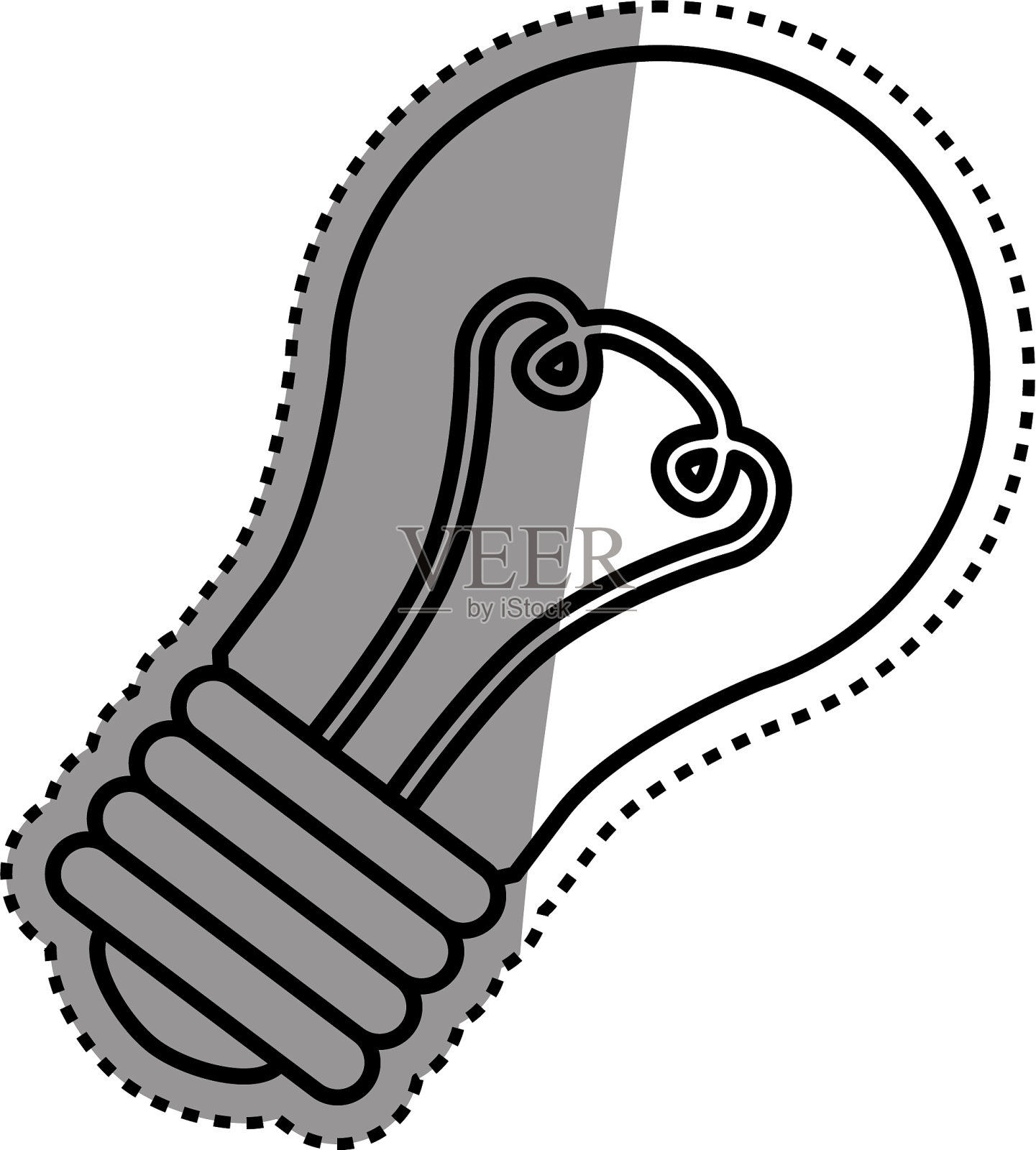 灯泡电插画图片素材