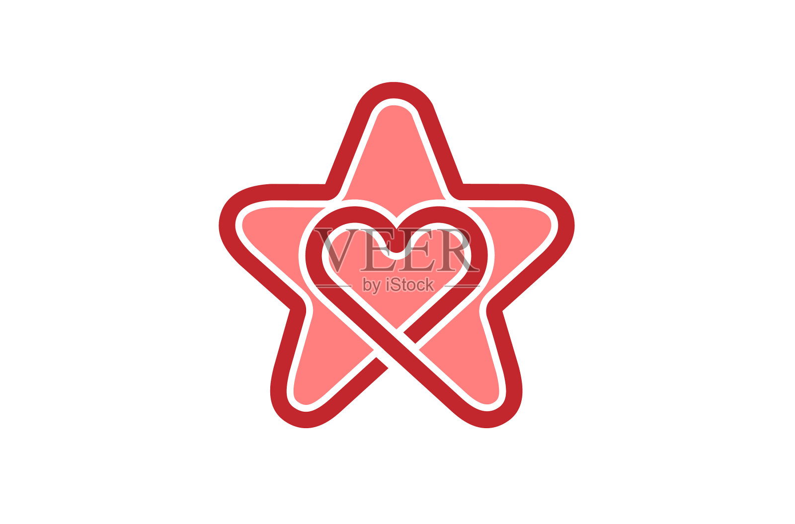 创意内星和心标志标志设计元素图片