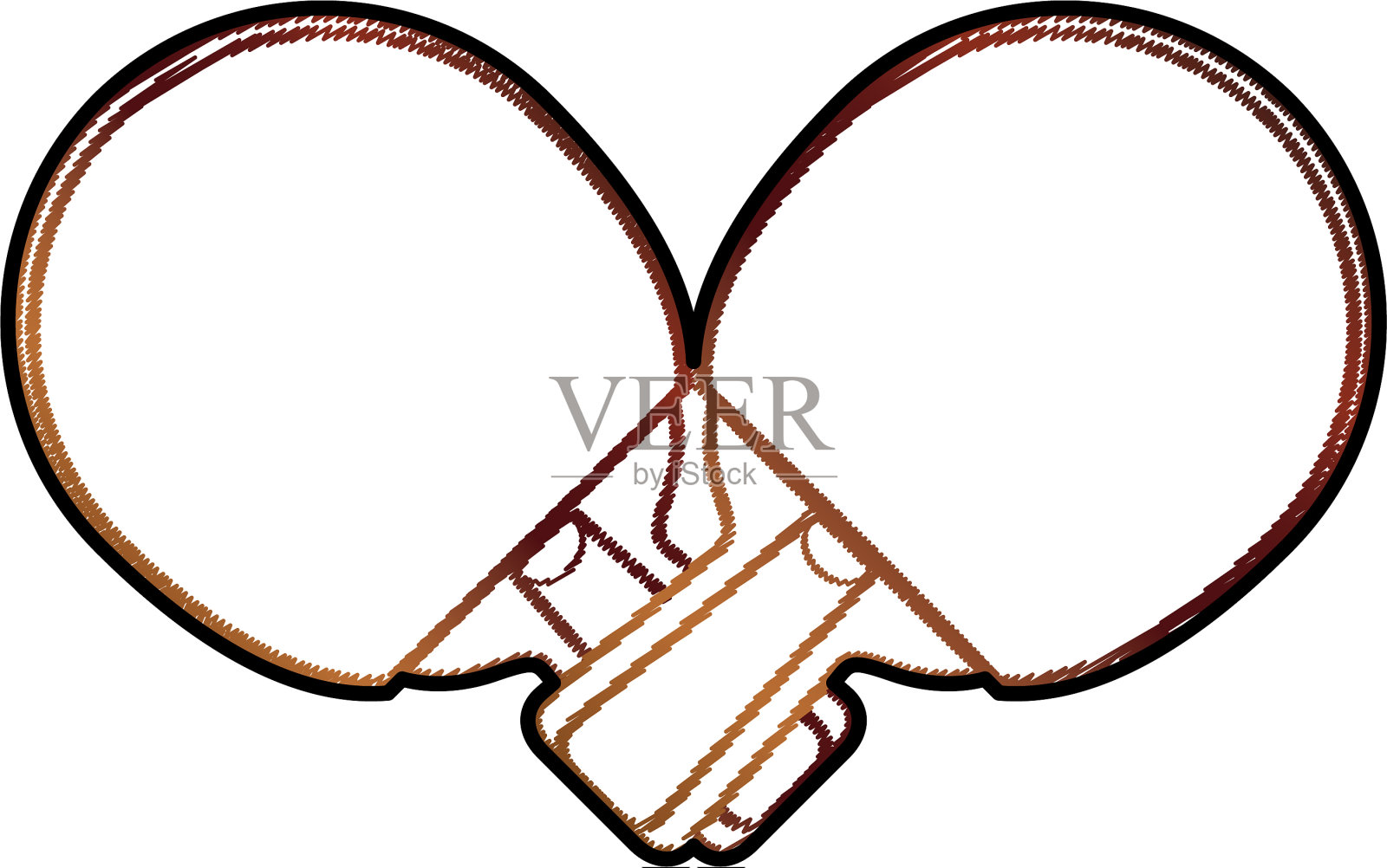 乒乓球球拍设计元素图片