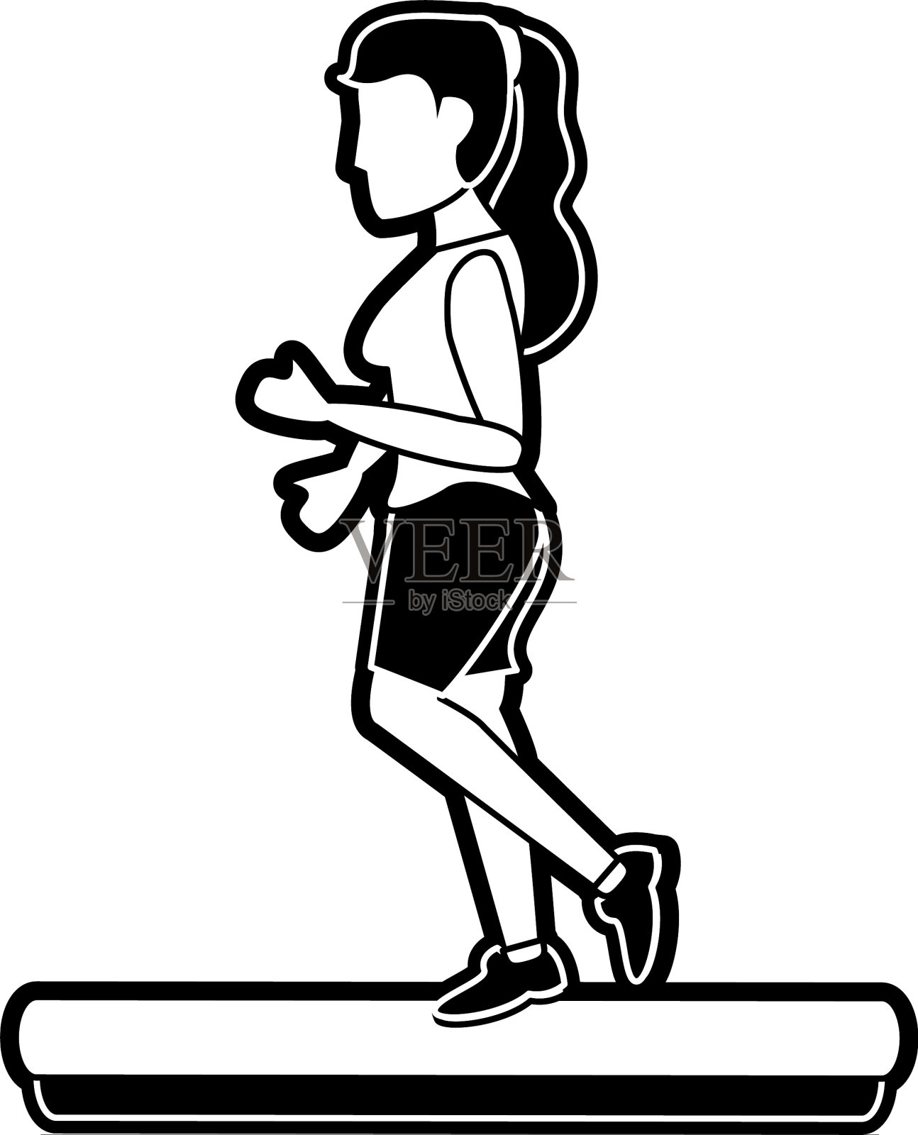 女人经营卡通插画图片素材