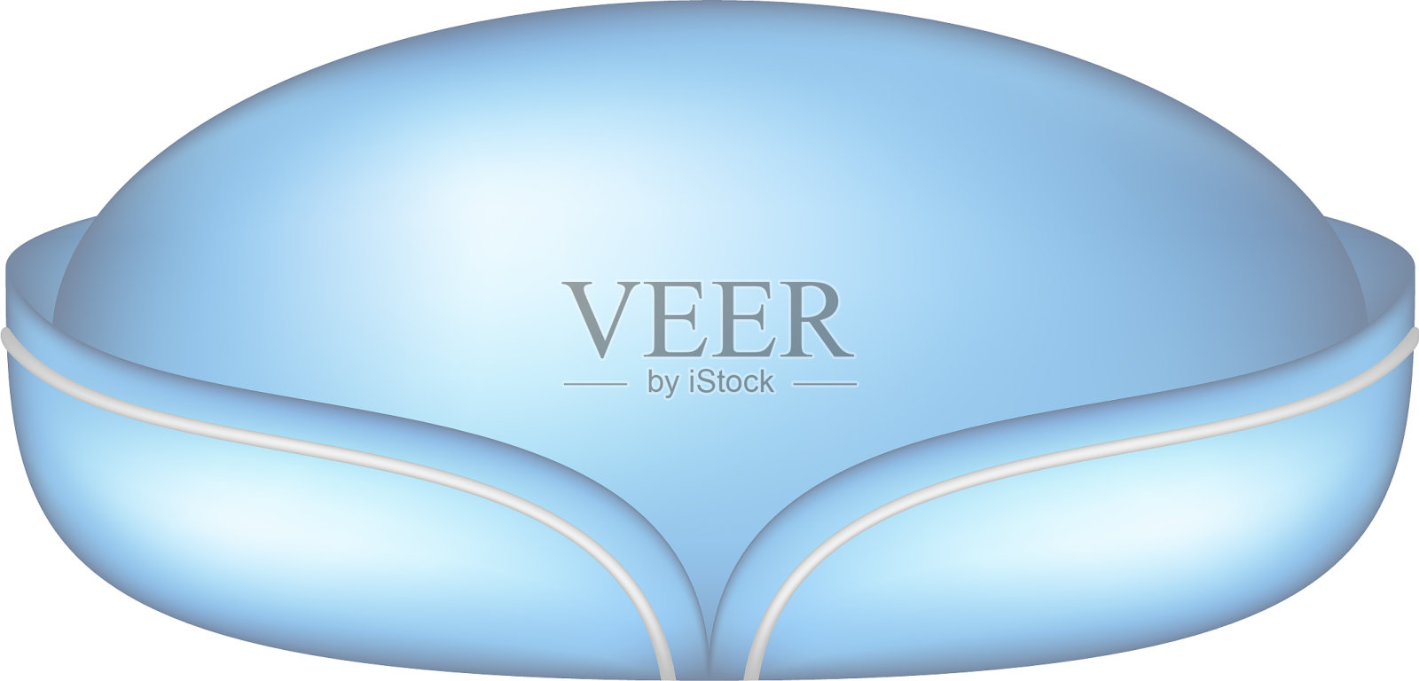 淡蓝色的空姐帽设计元素图片