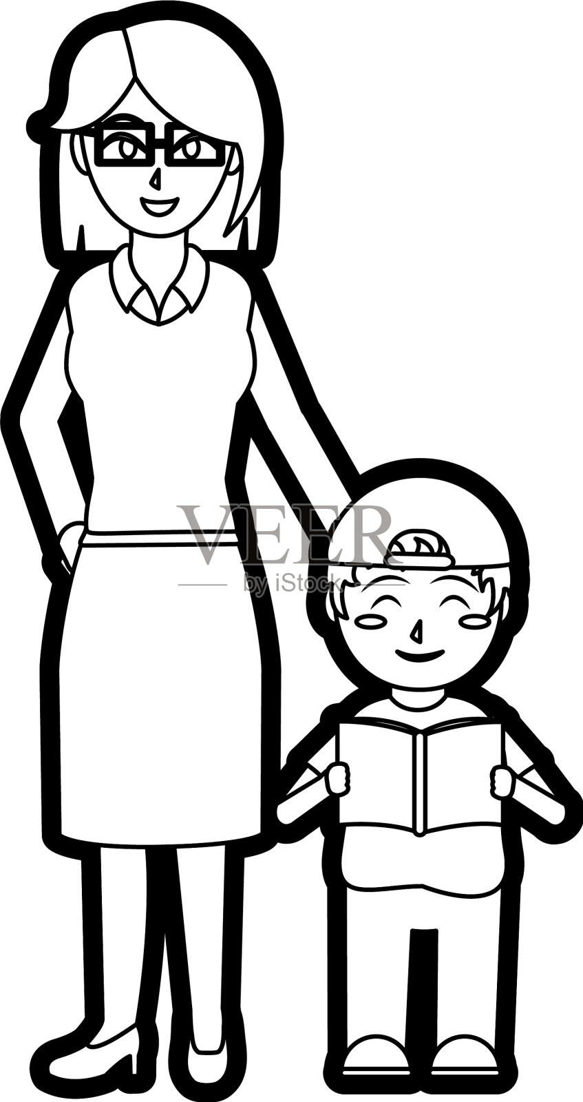 教师和男孩设计设计元素图片