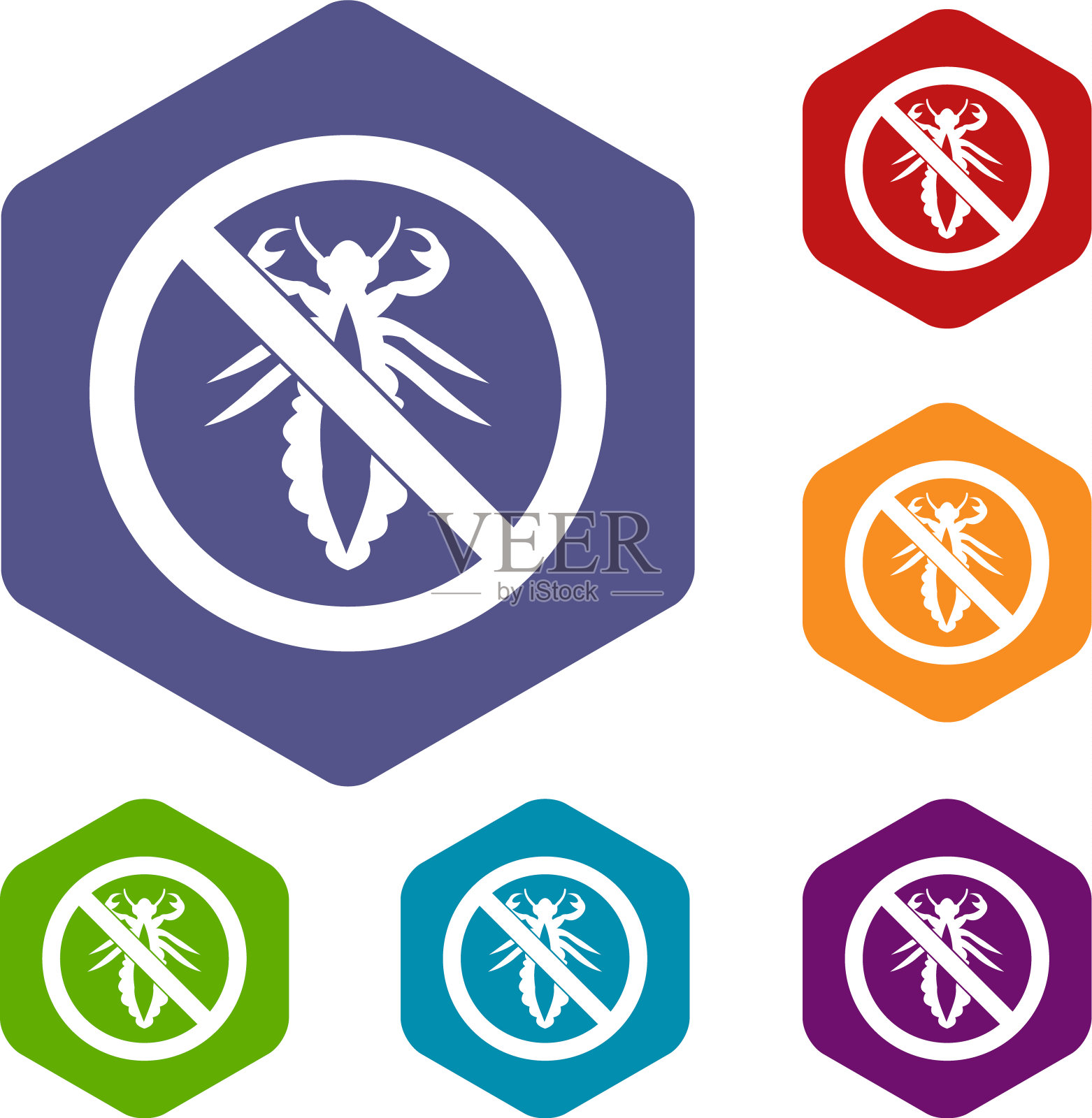 没有虱子标志图标设置图标素材