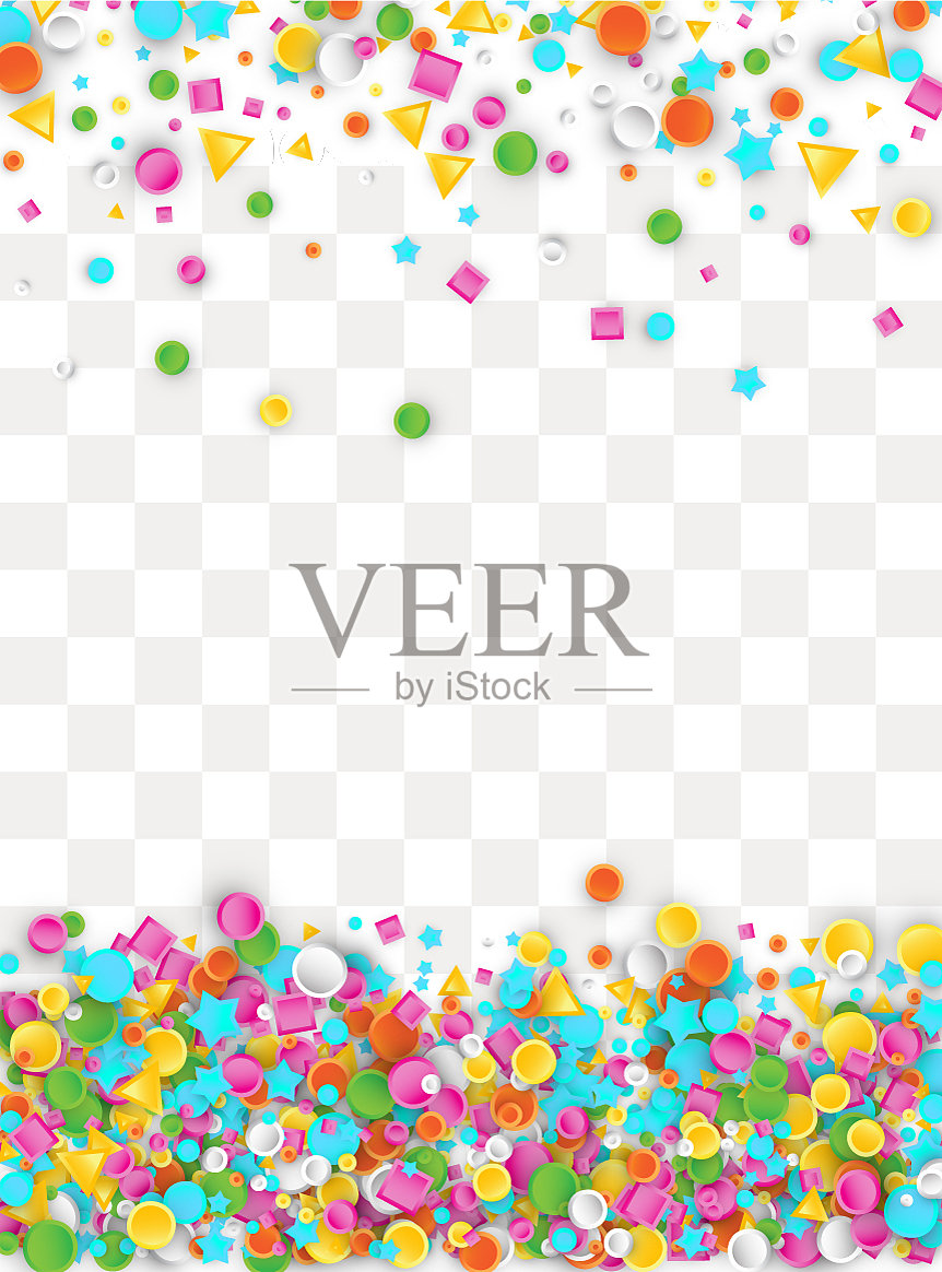 彩色的狂欢节五彩纸屑背景插画图片素材