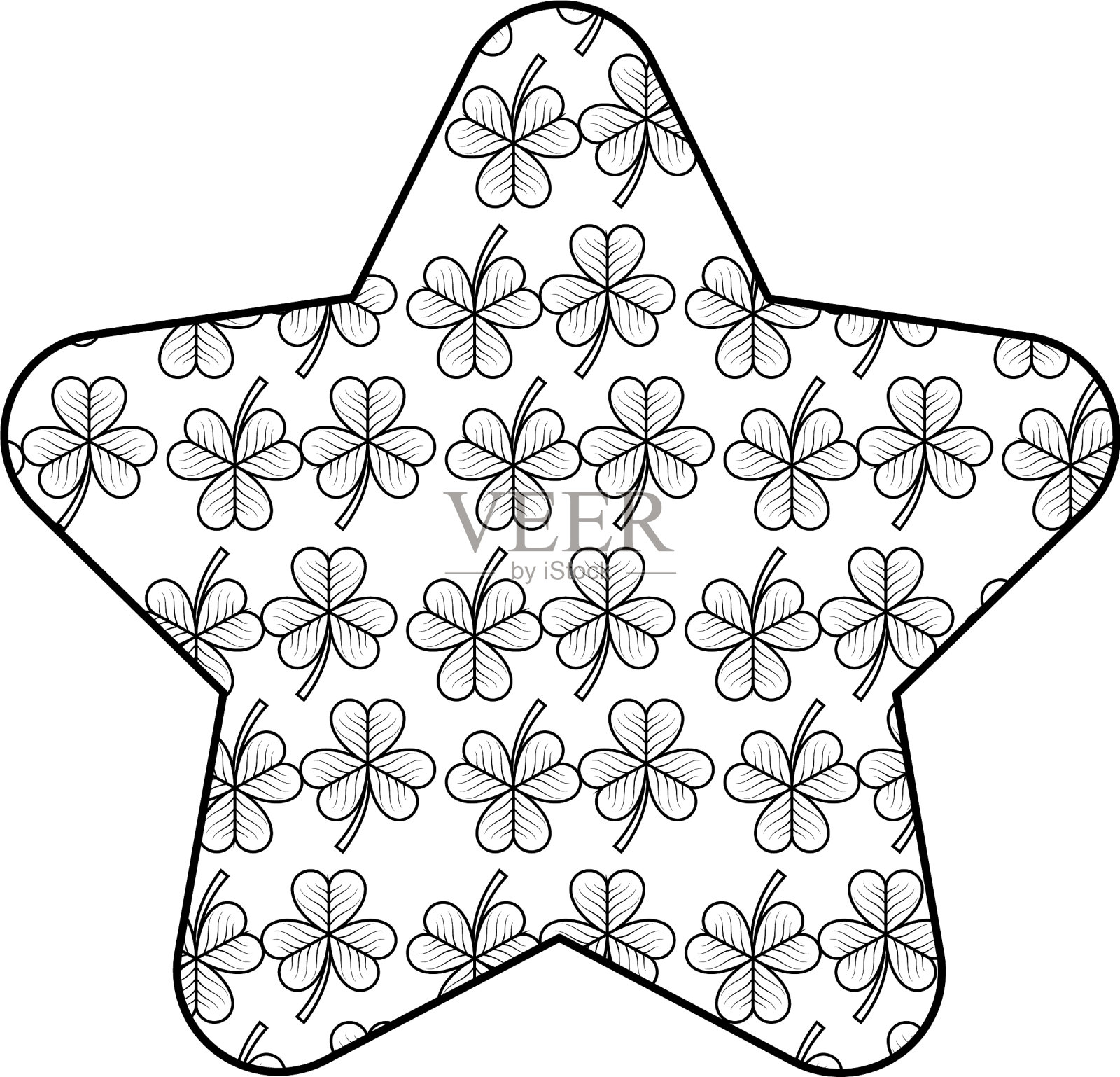 图案形状星形与几何孟菲斯风格设计元素图片