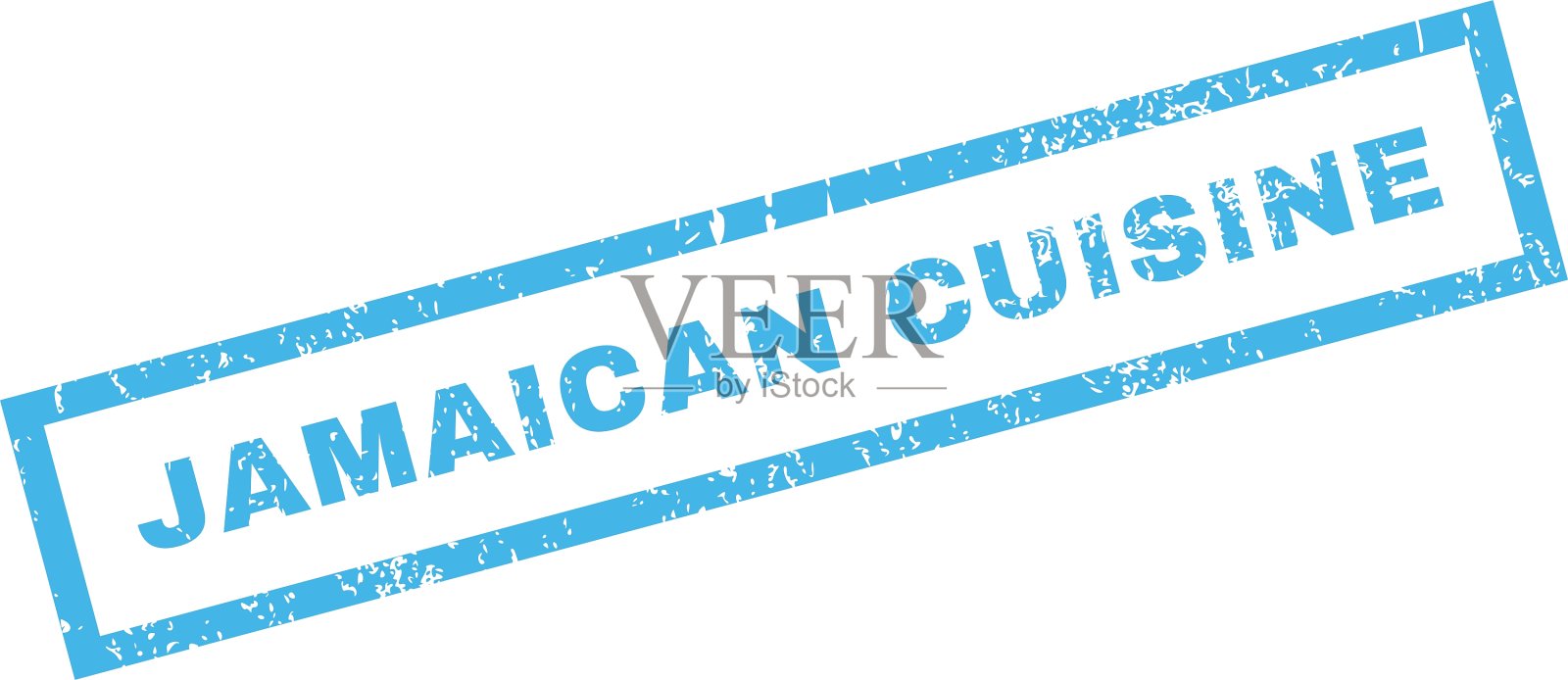牙买加美食橡皮图章插画图片素材