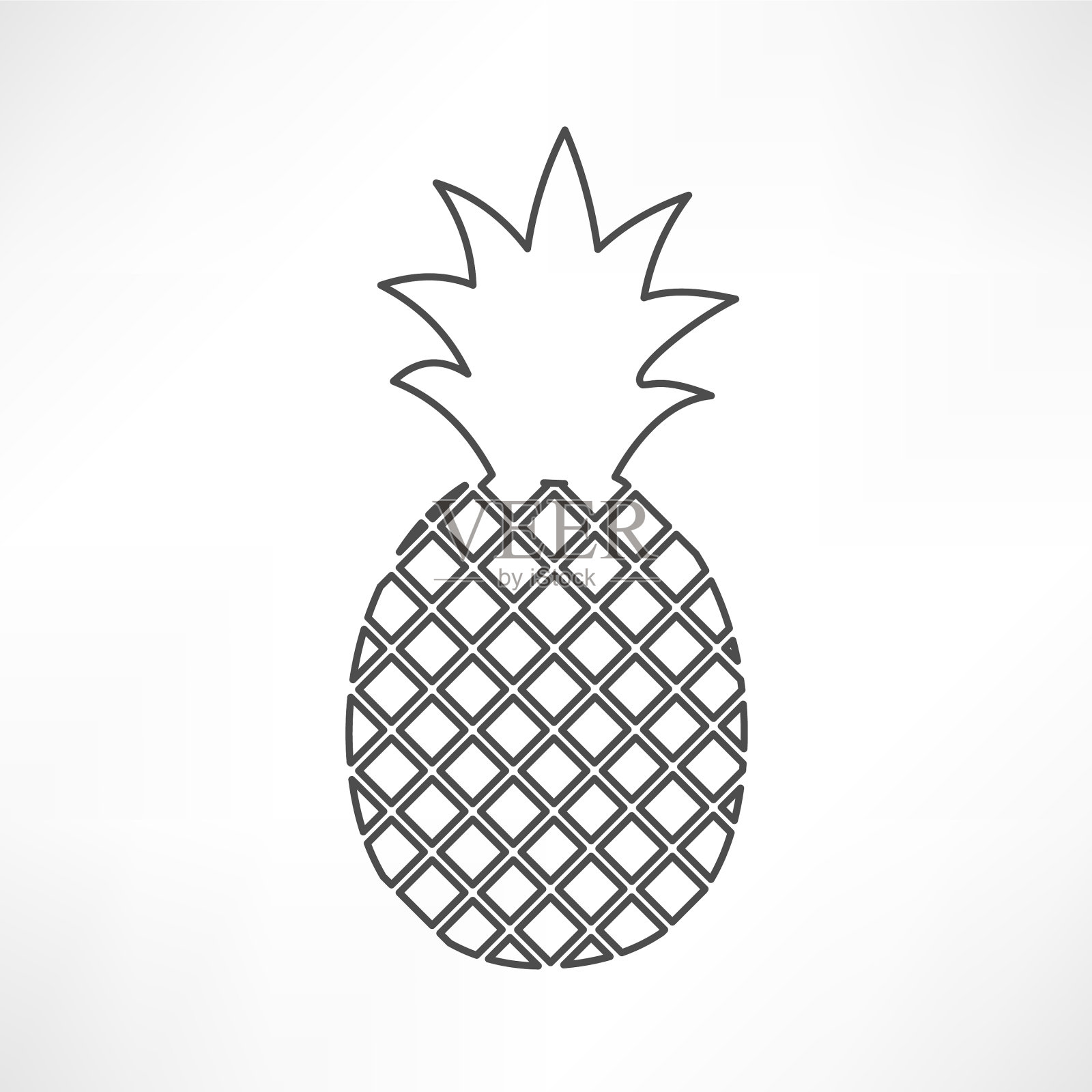 菠萝图标插画图片素材