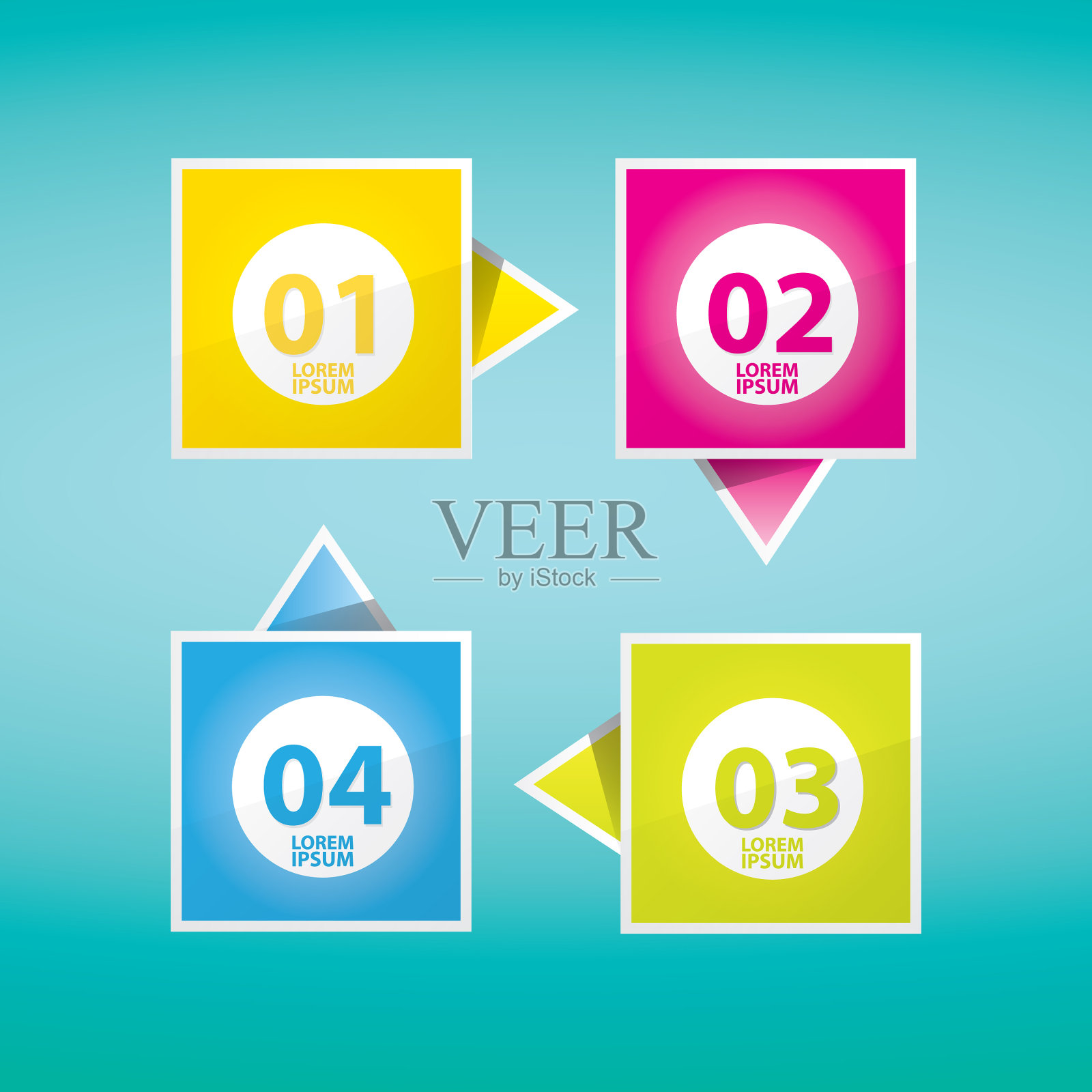 干净的现代白色信息图表横幅插画图片素材