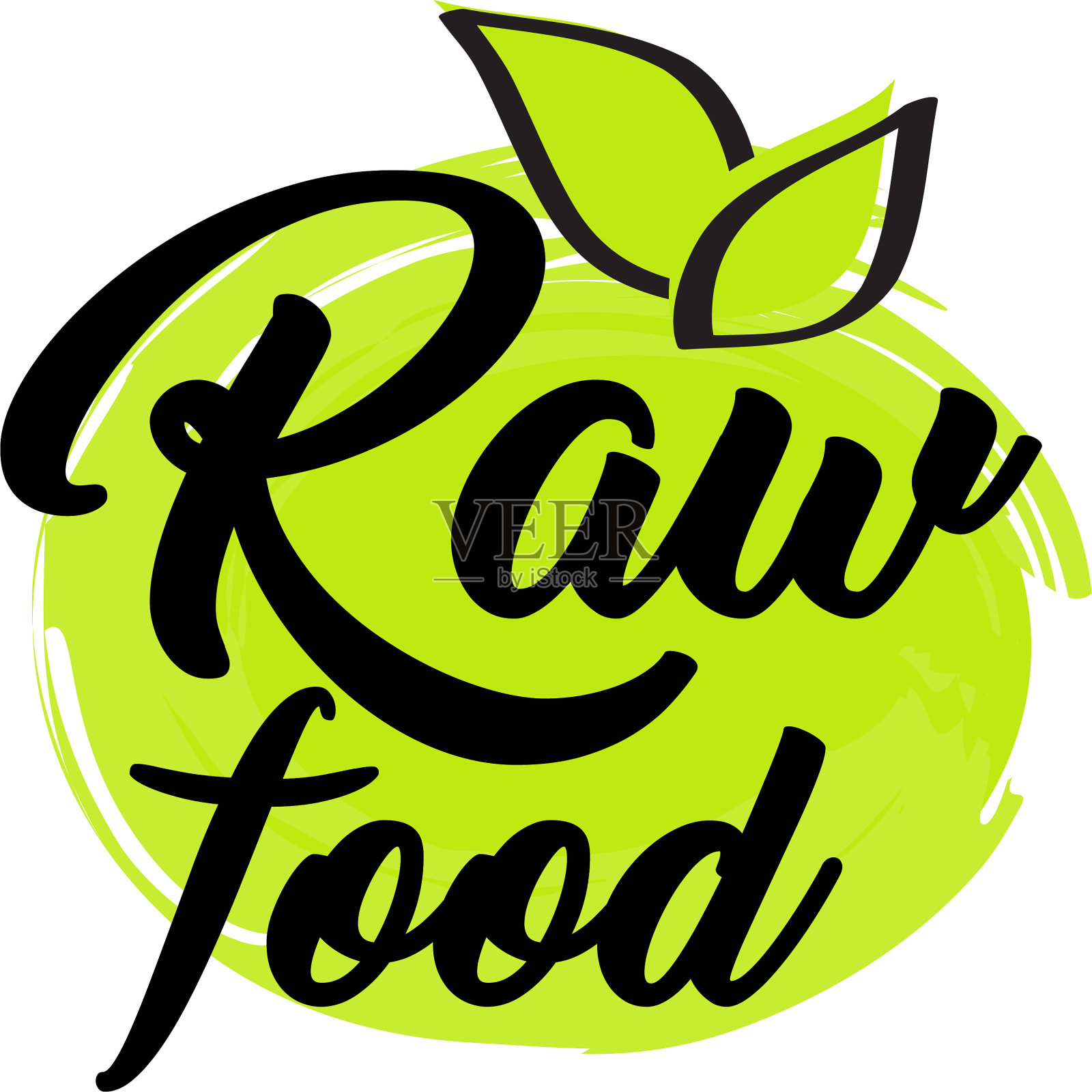 有机和素食标志标签设计元素图片