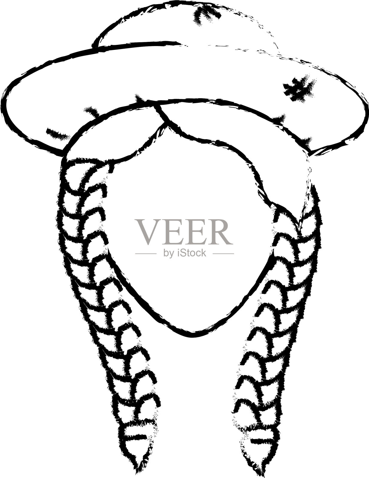 身材漂亮女人的脸和发型设计元素图片