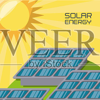 与太阳能相关的概念插画图片素材