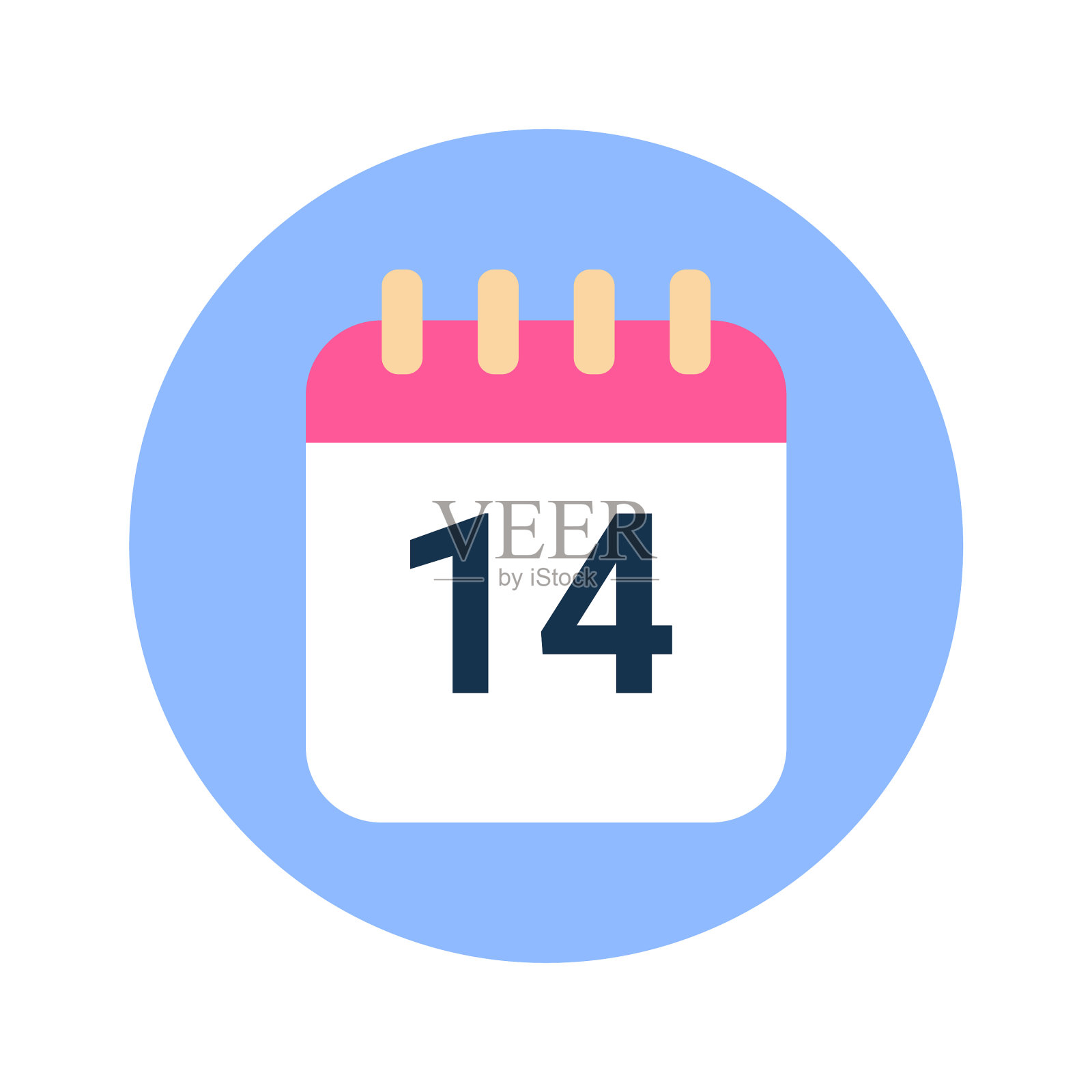 情人节日历页面图标隔离14设计元素图片