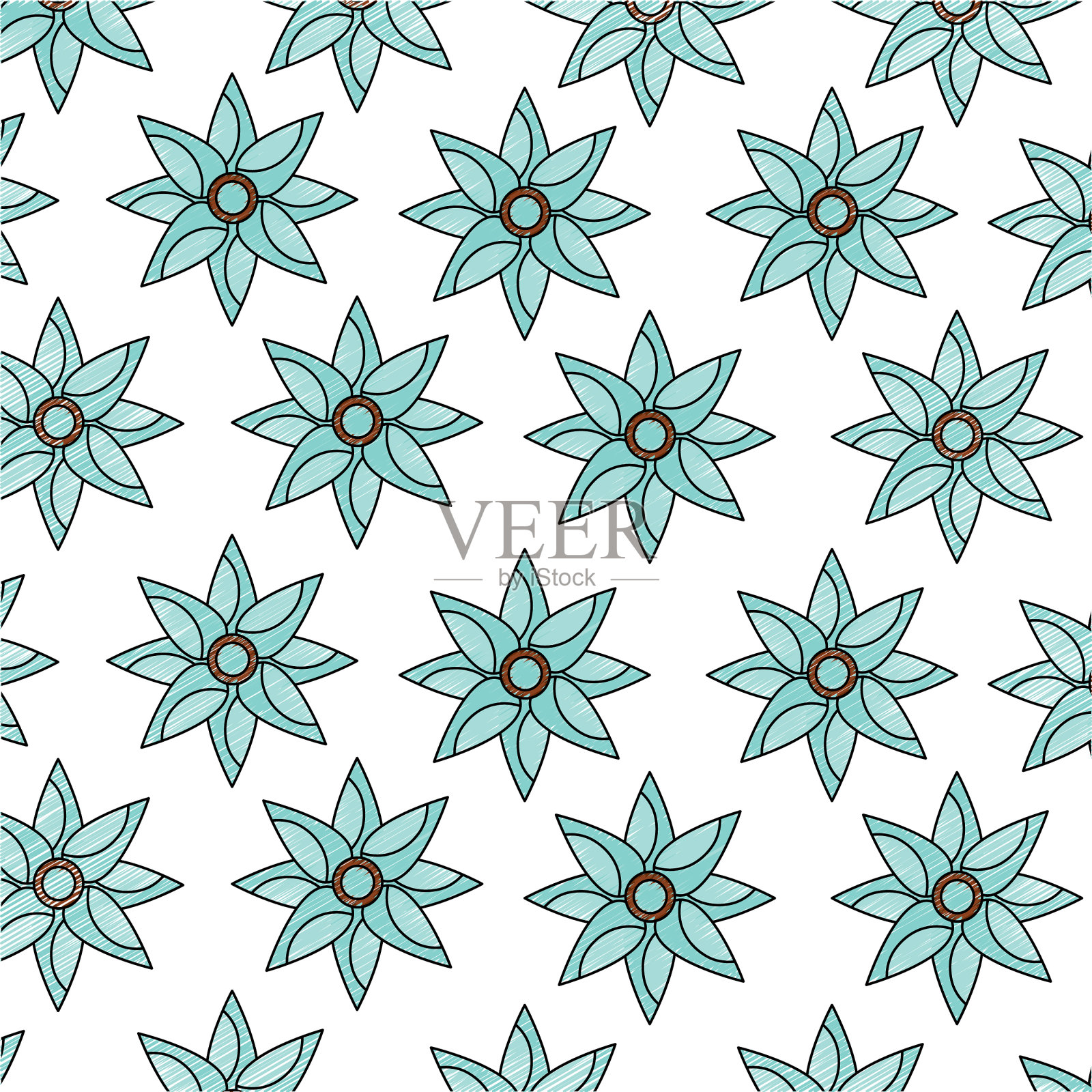 花卉图案形象插画图片素材