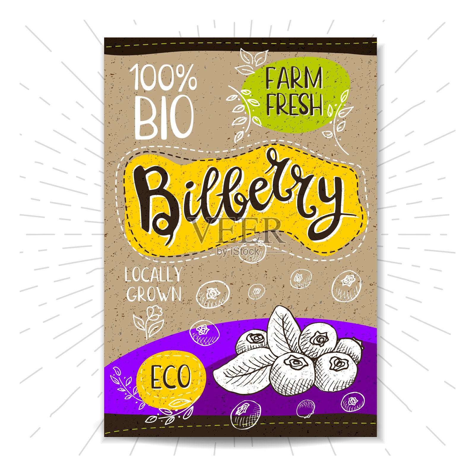 一套手绘标签食品香料插画图片素材