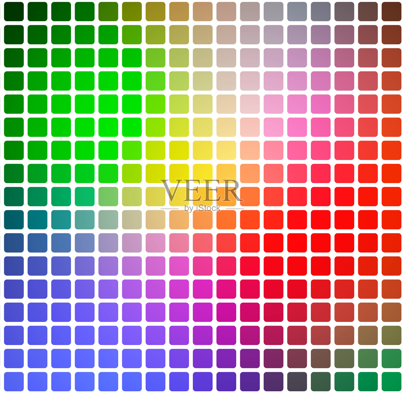 绿色蓝色橙色红色圆形马赛克背景插画图片素材