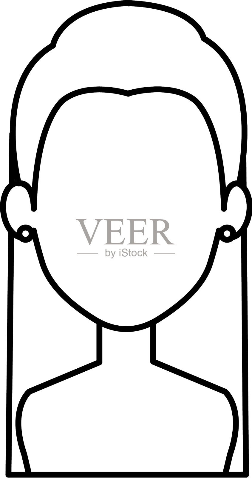 美丽的女人赤膊头像人物设计元素图片