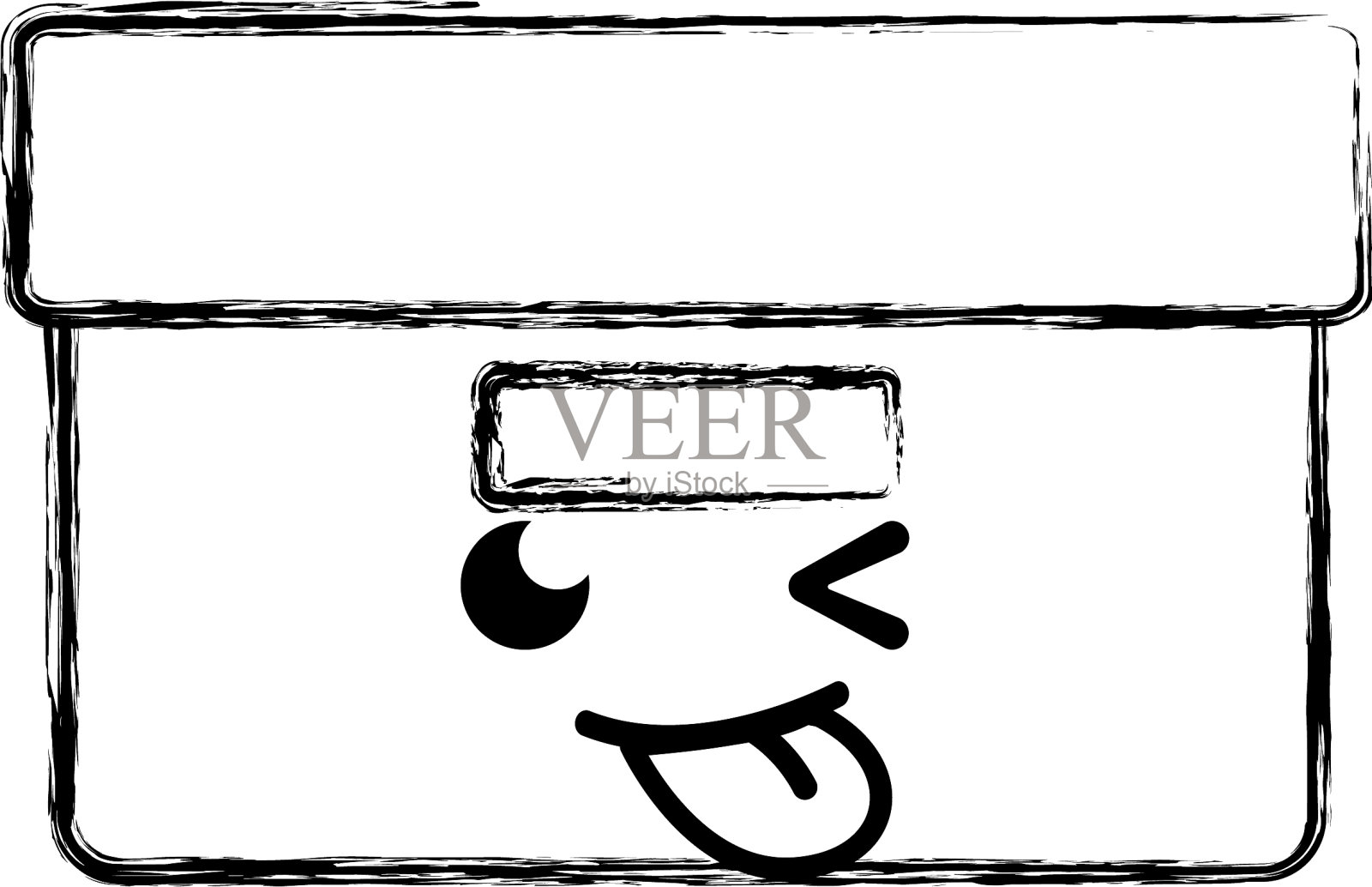 图搞笑盒档案卡哇伊卡通设计元素图片